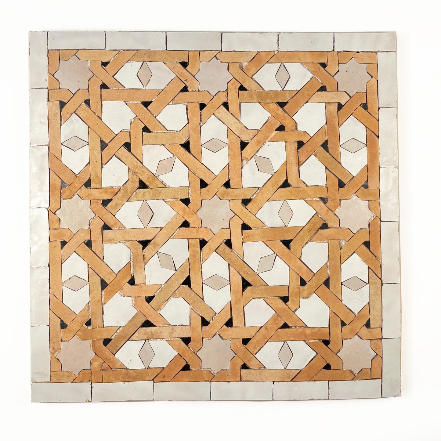 Quartered Mosaic (Pattern #5) Beige + Blanc + Natural + Noir