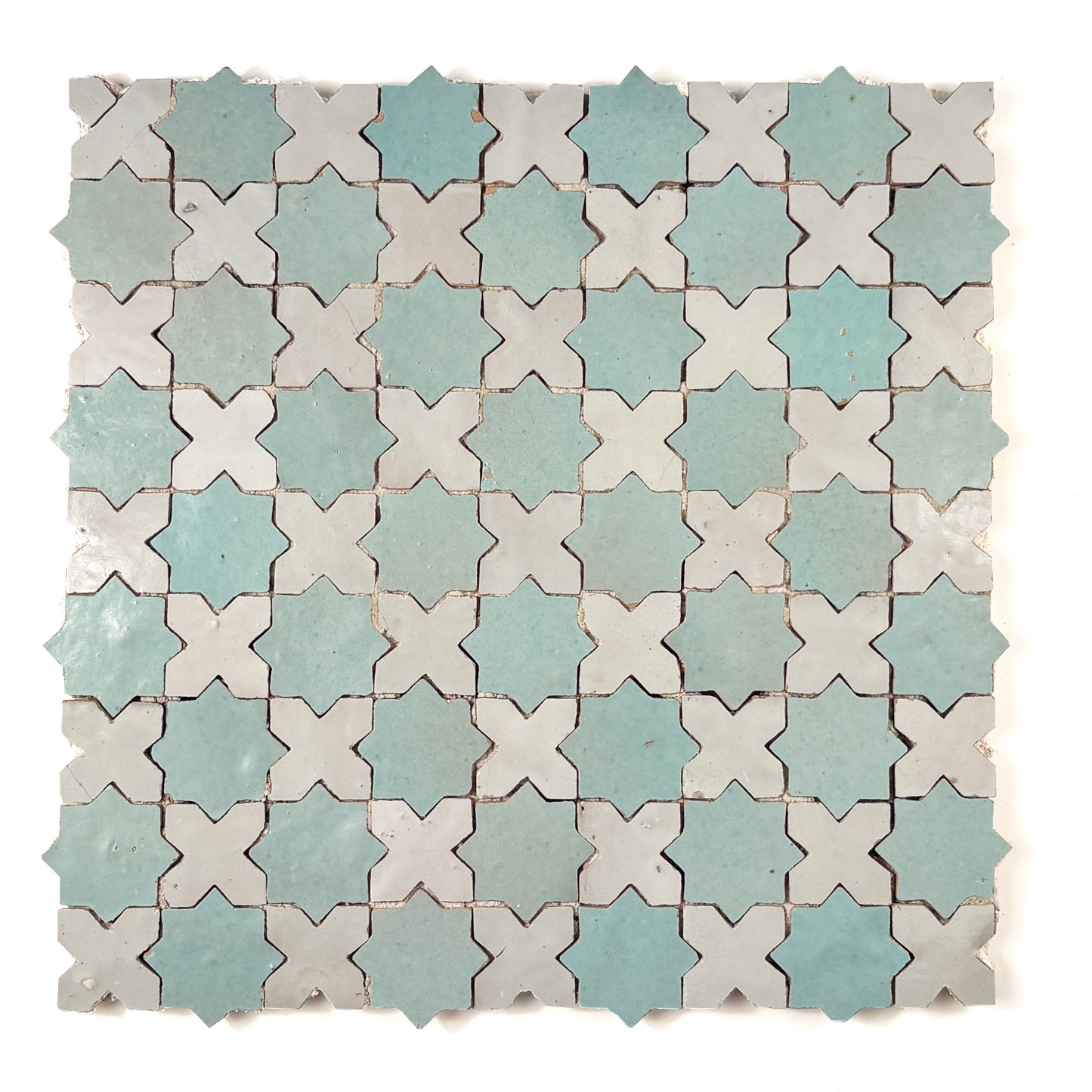 Quartered Mosaic (Pattern #1) Celeste + Blanc