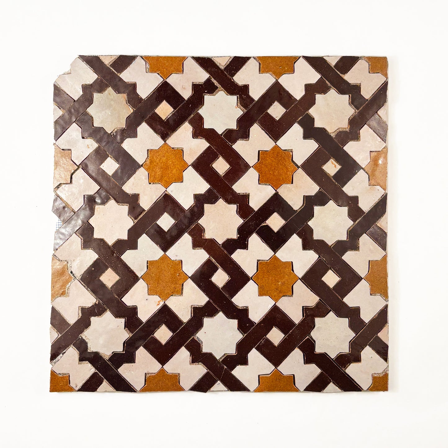Quartered Mosaic (Pattern #2) Chocolate + Beige + Caramel