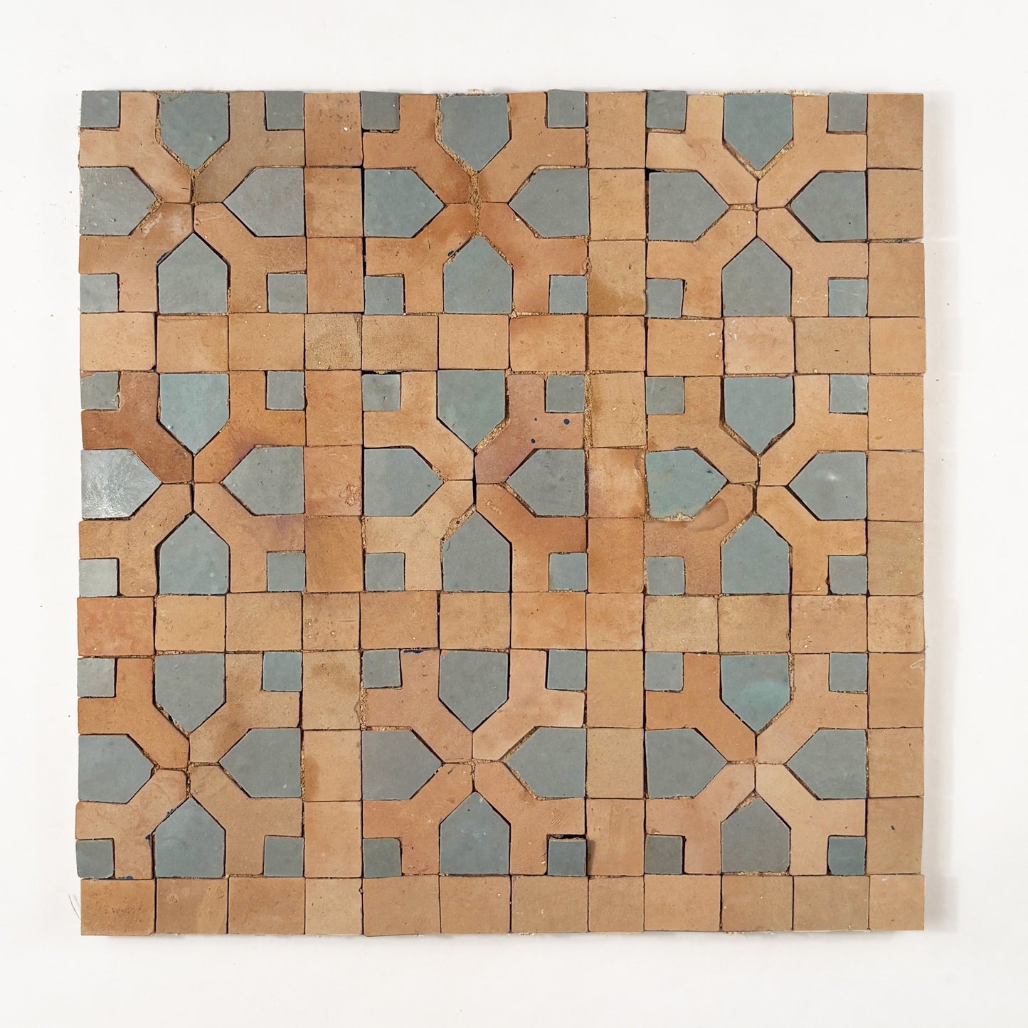 Custom Mosaic (Pattern #3) Natural Unglazed + Gris