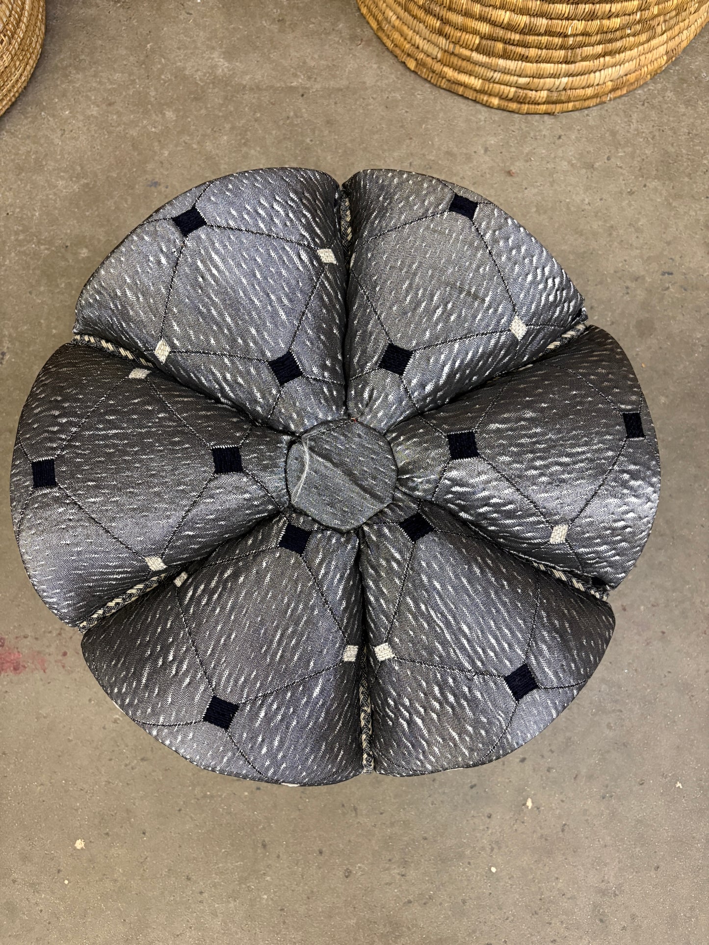 Moroccan Stuffed Fabric Pouf