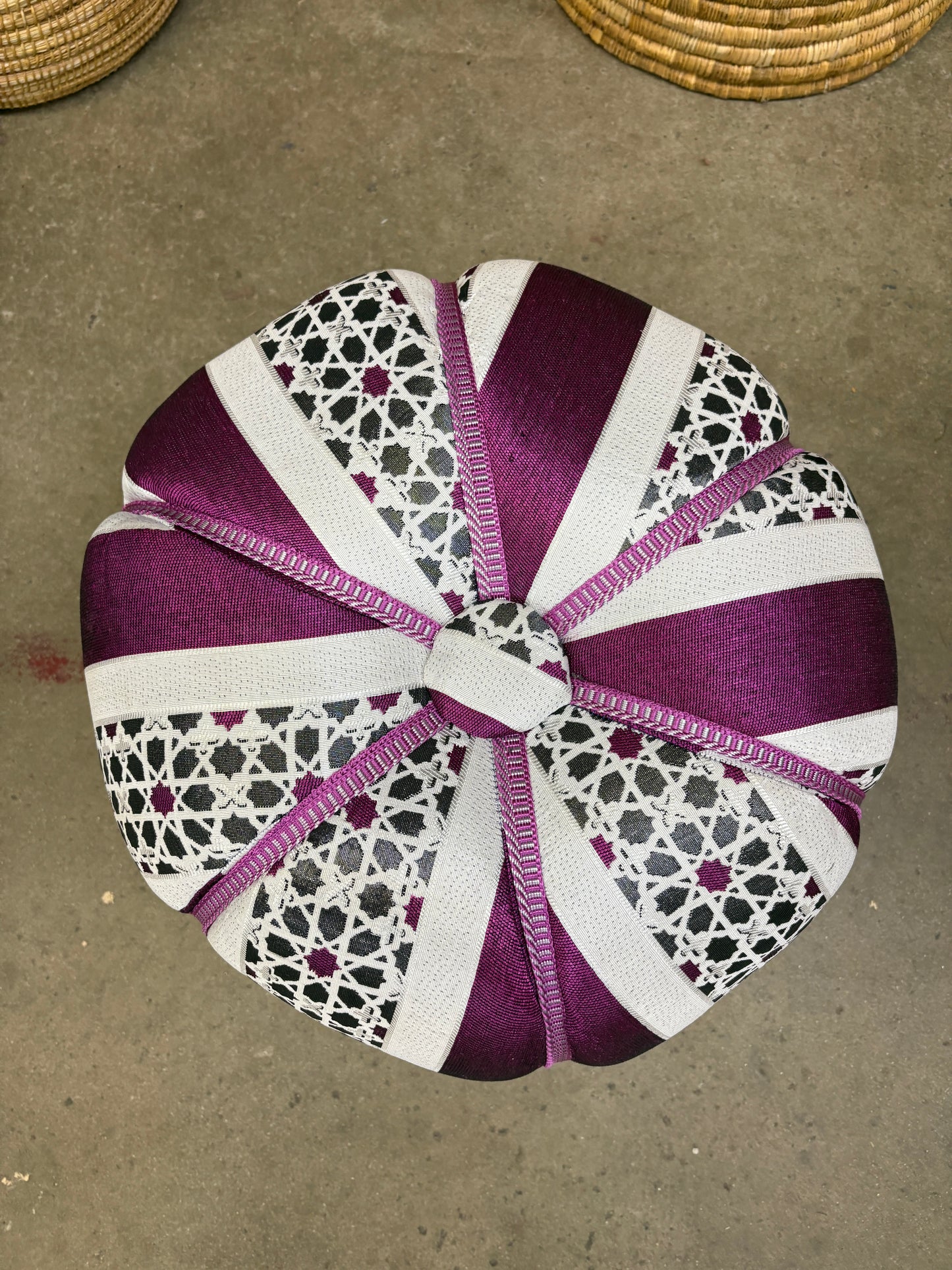 Moroccan Stuffed Fabric Pouf