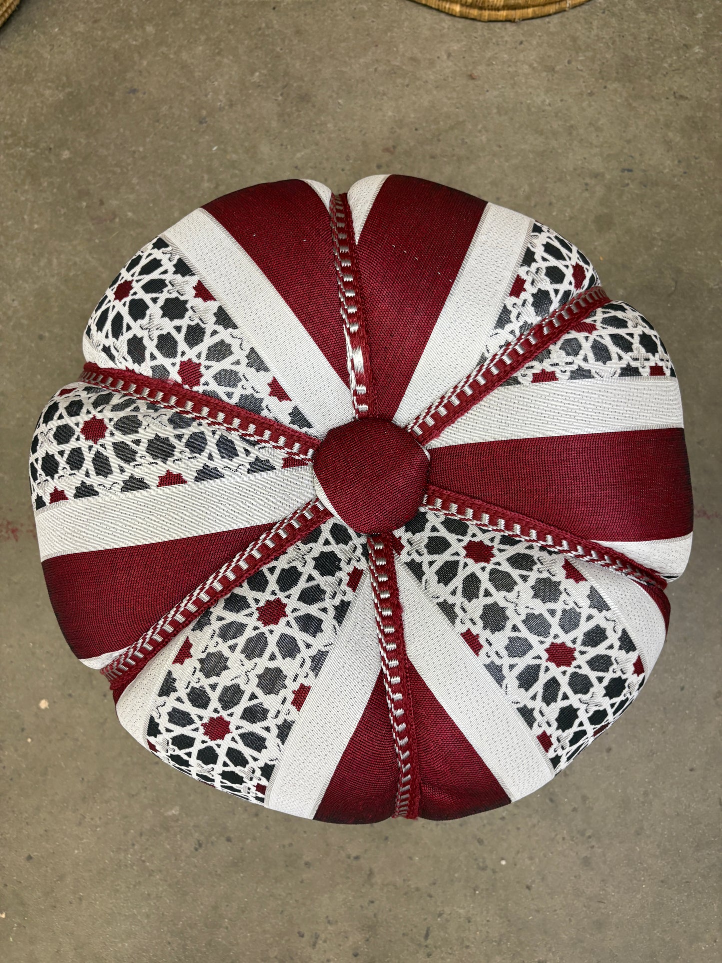 Moroccan Stuffed Fabric Pouf