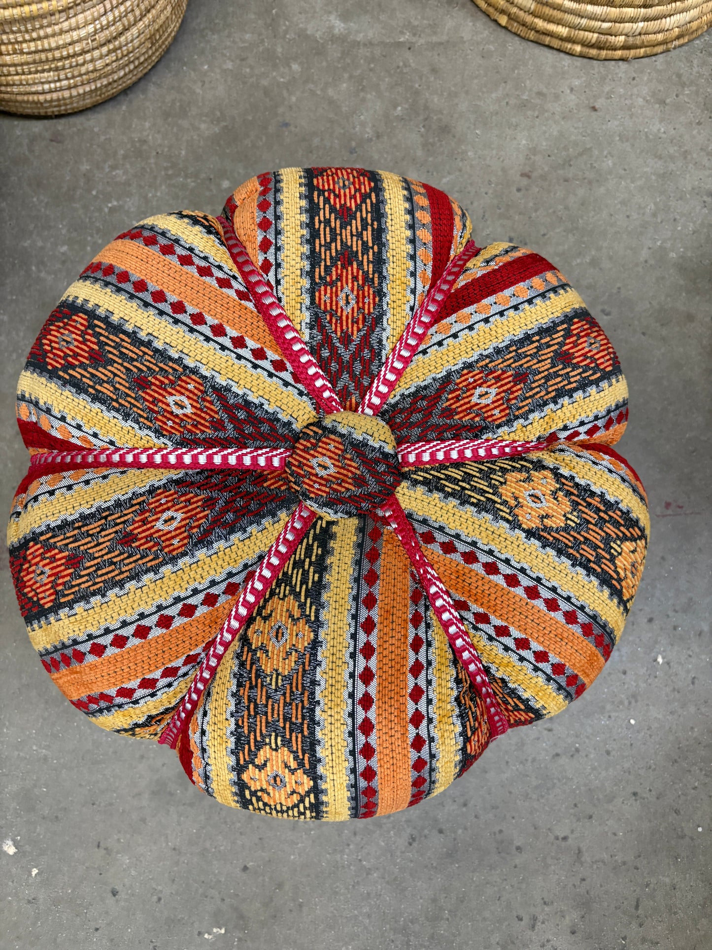 Moroccan Stuffed Fabric Pouf