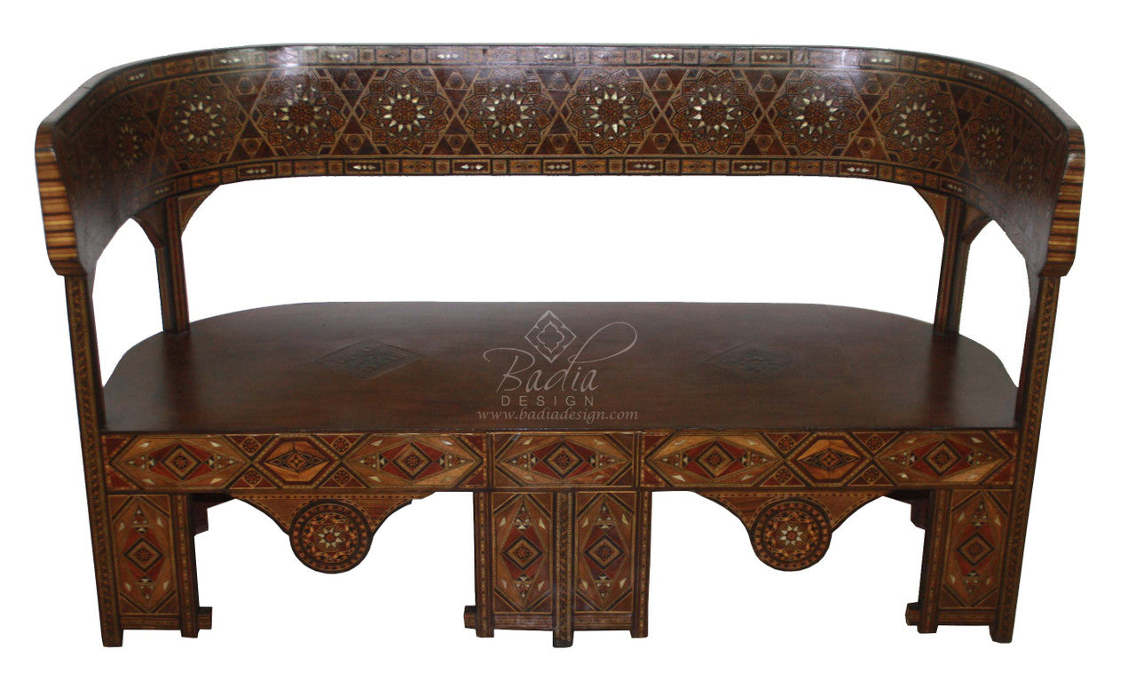 Hadncrafted Moroccan Inlay Bench