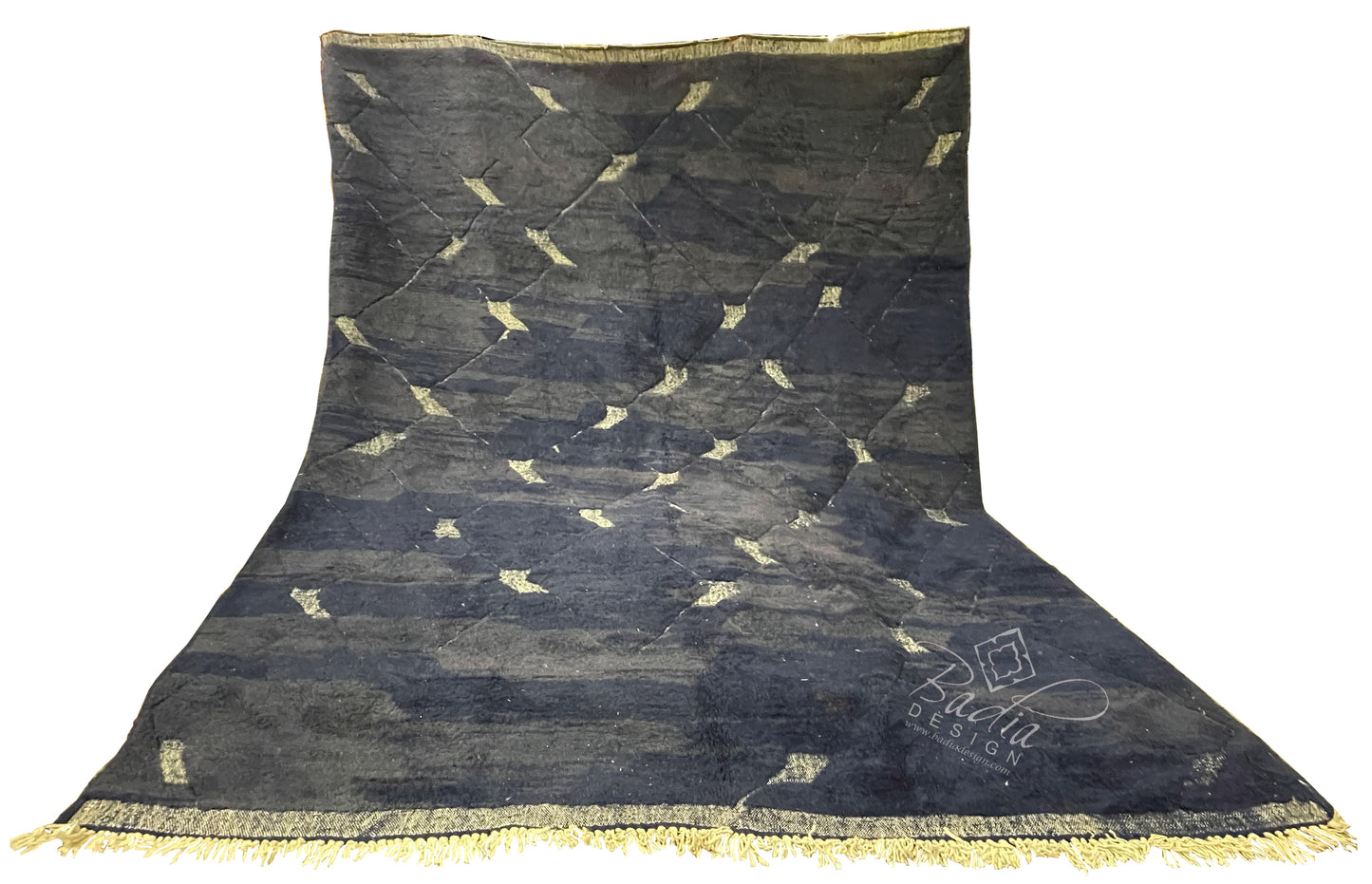 Black Vintage Handwoven Moroccan Berber Rug