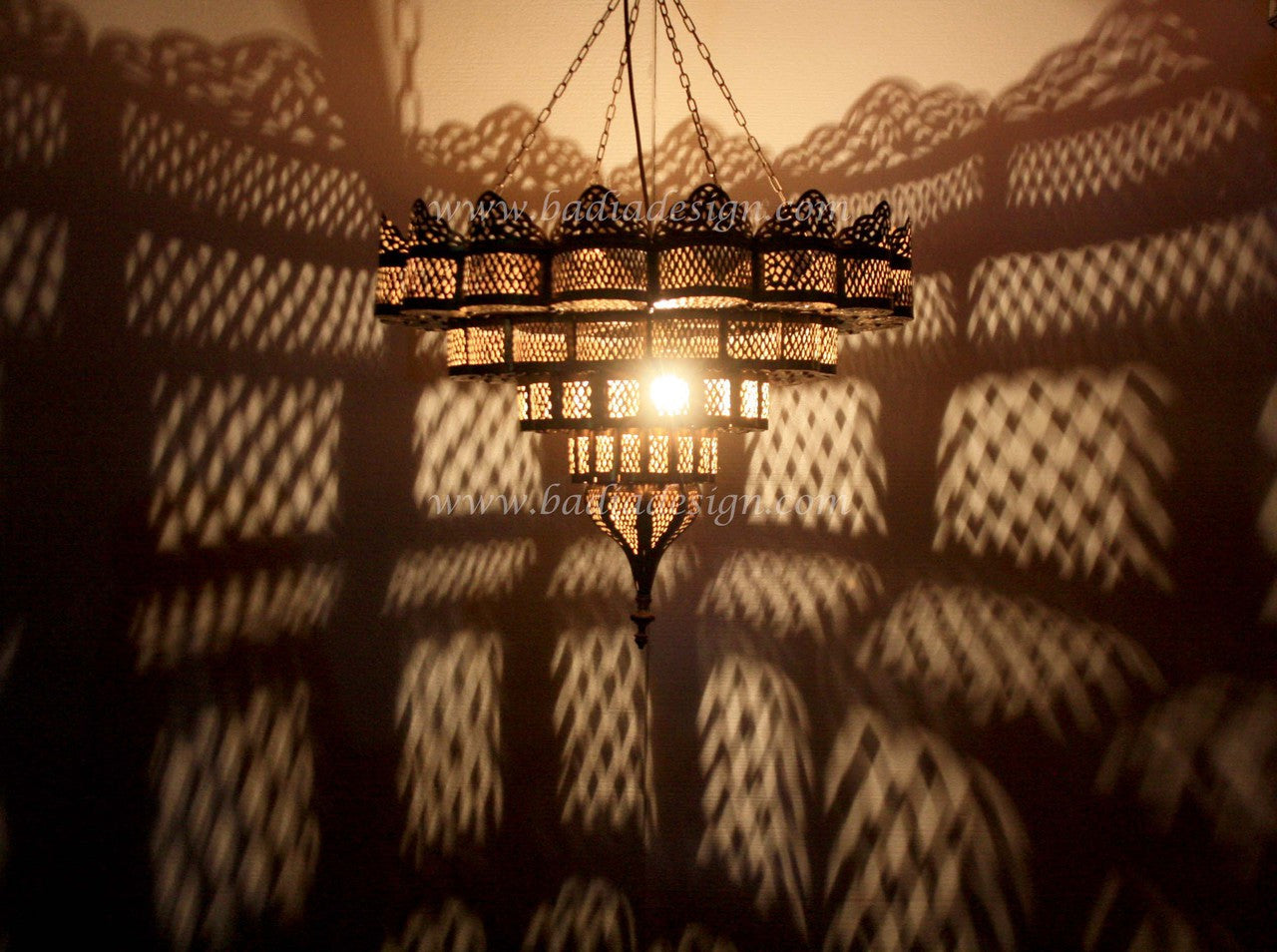 Brass Upside Down Cake Chandelier