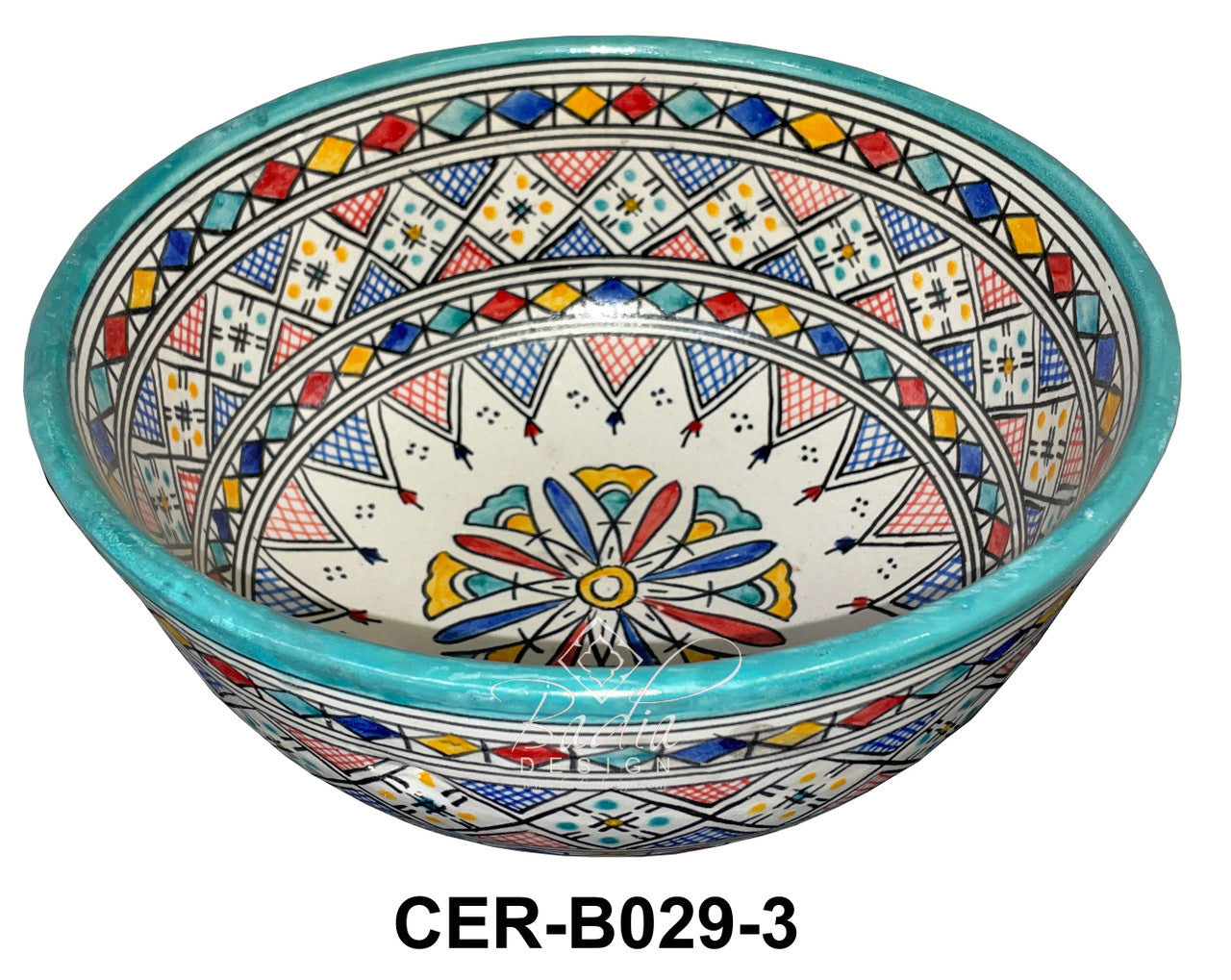 Multi-Color Hand Painted Ceramic Bowls