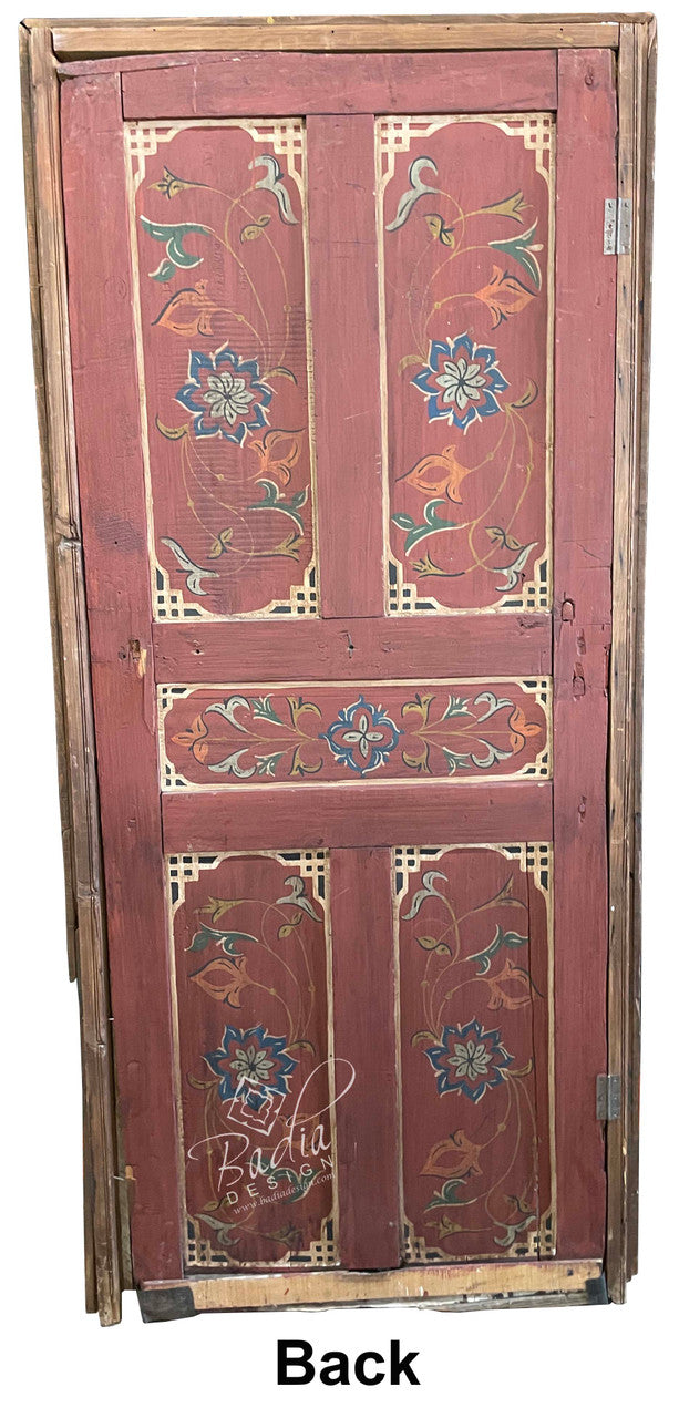 Multi-Color Hand Painted Wooden Door