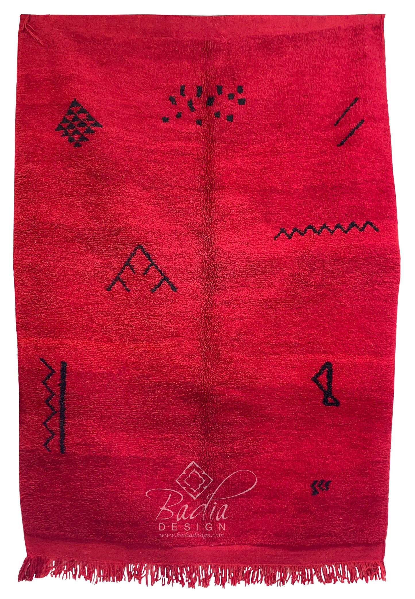 Small Moroccan Red Tribal Rug