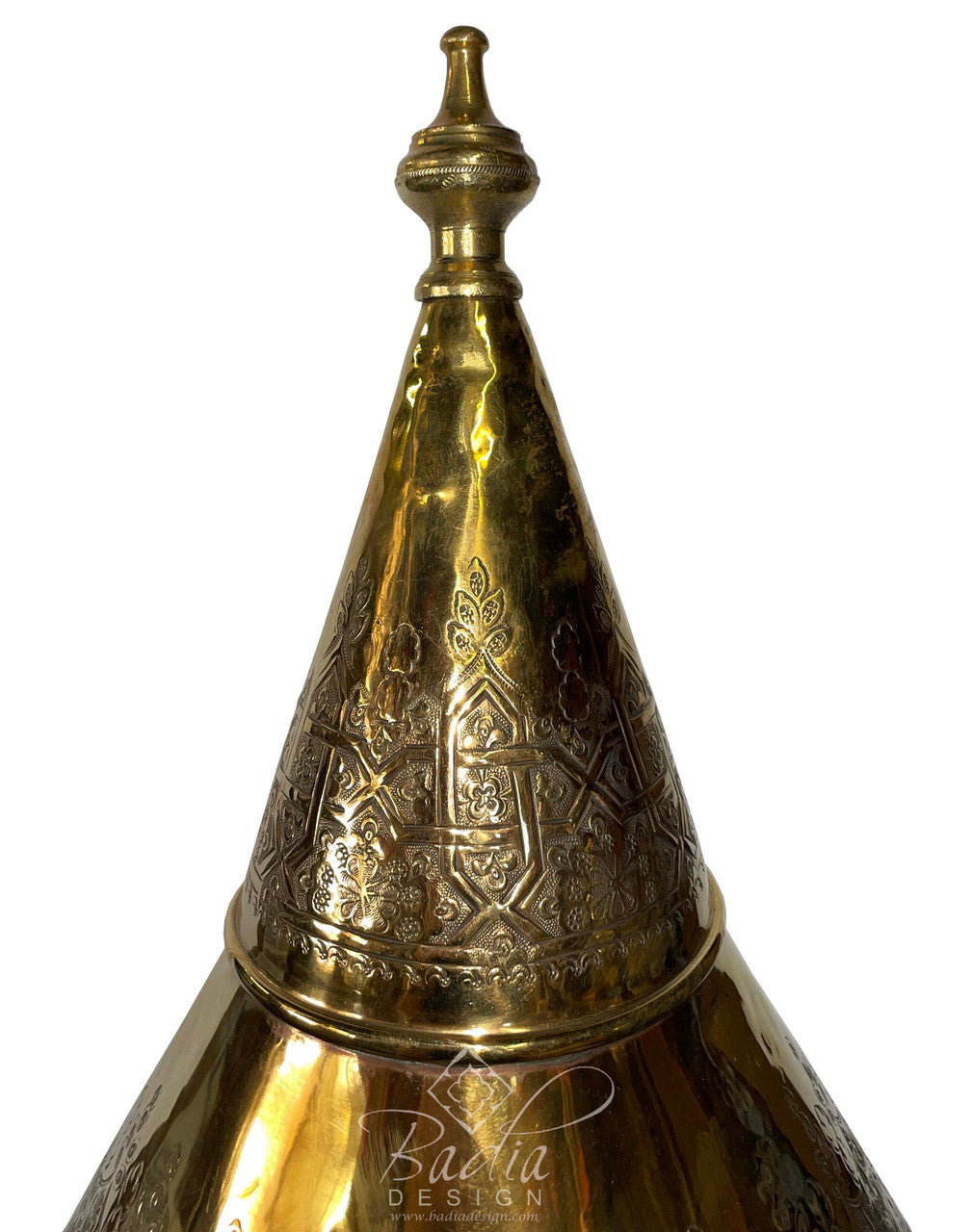 Large Hand Carved Brass Tajine