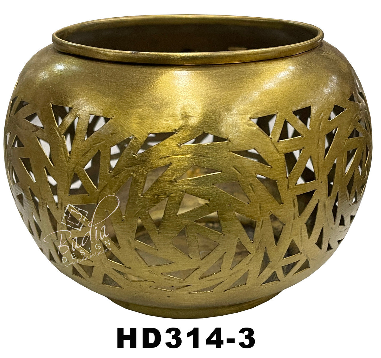 Brass Hand Punched Candle Holder