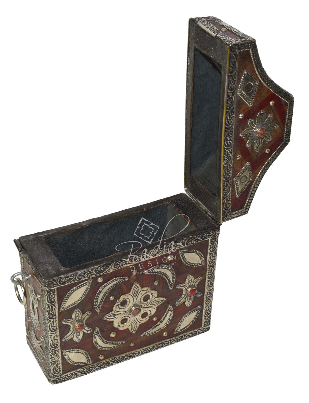 Decorative Embossed Metal Trinket Container