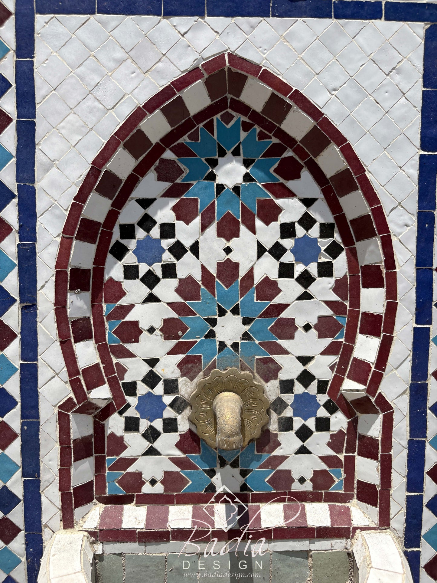 Small Multi-Color Tile Water Fountain