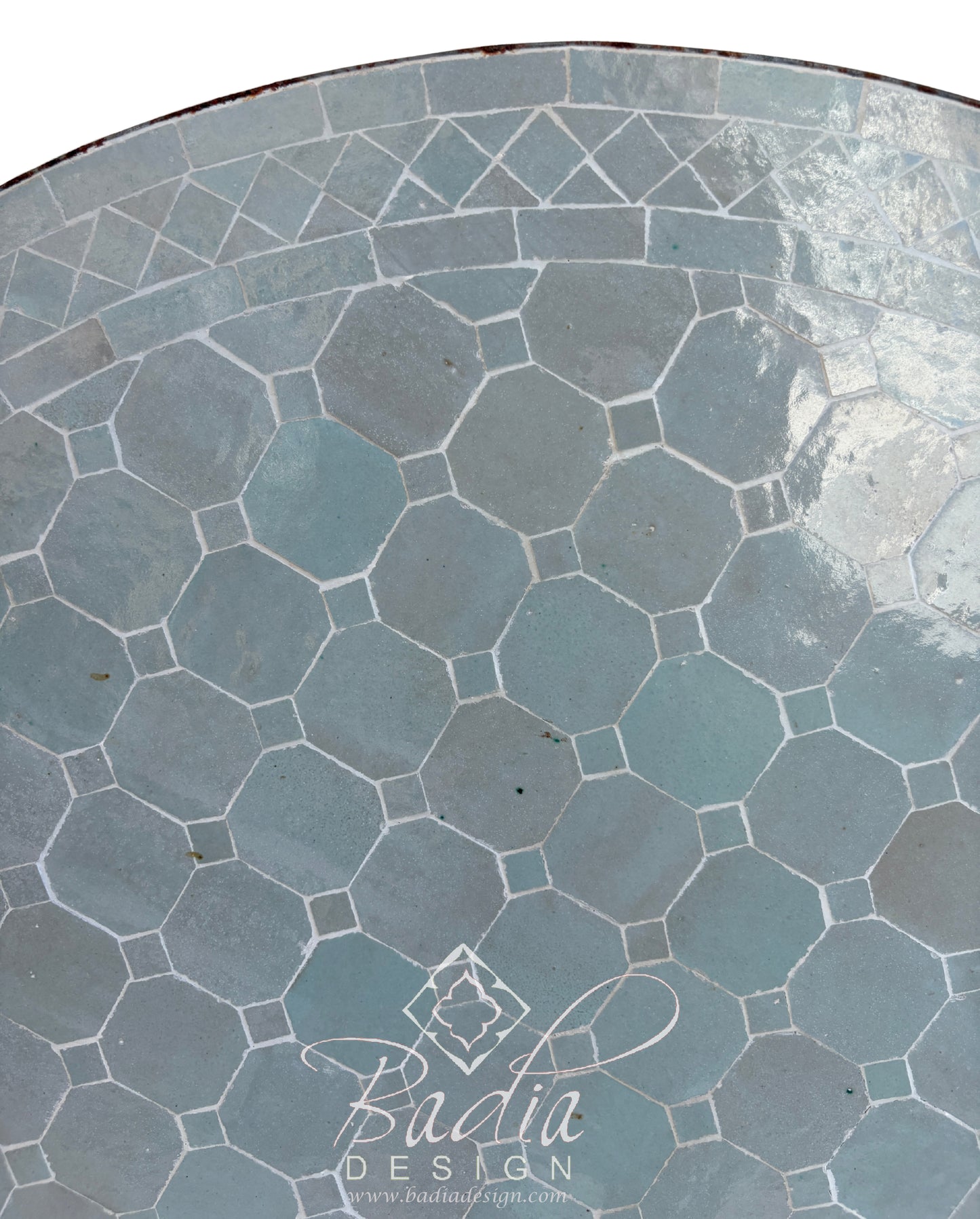 36 Inch Gray Tile Table Top