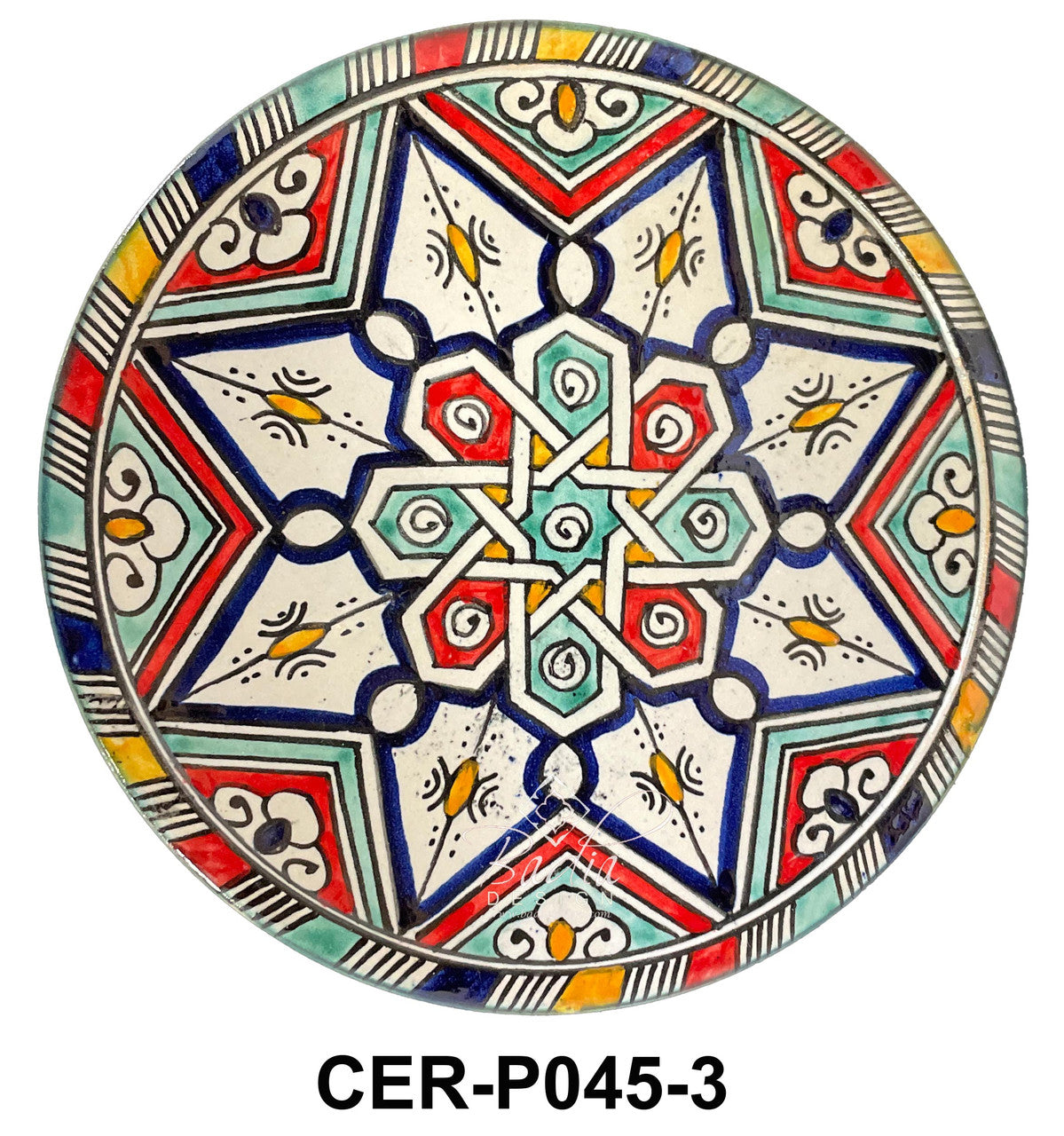 Hand Painted Multi-Color Ceramic Plates