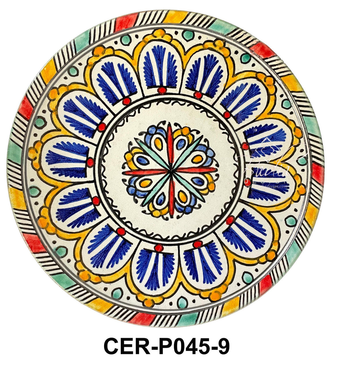 Hand Painted Multi-Color Ceramic Plates