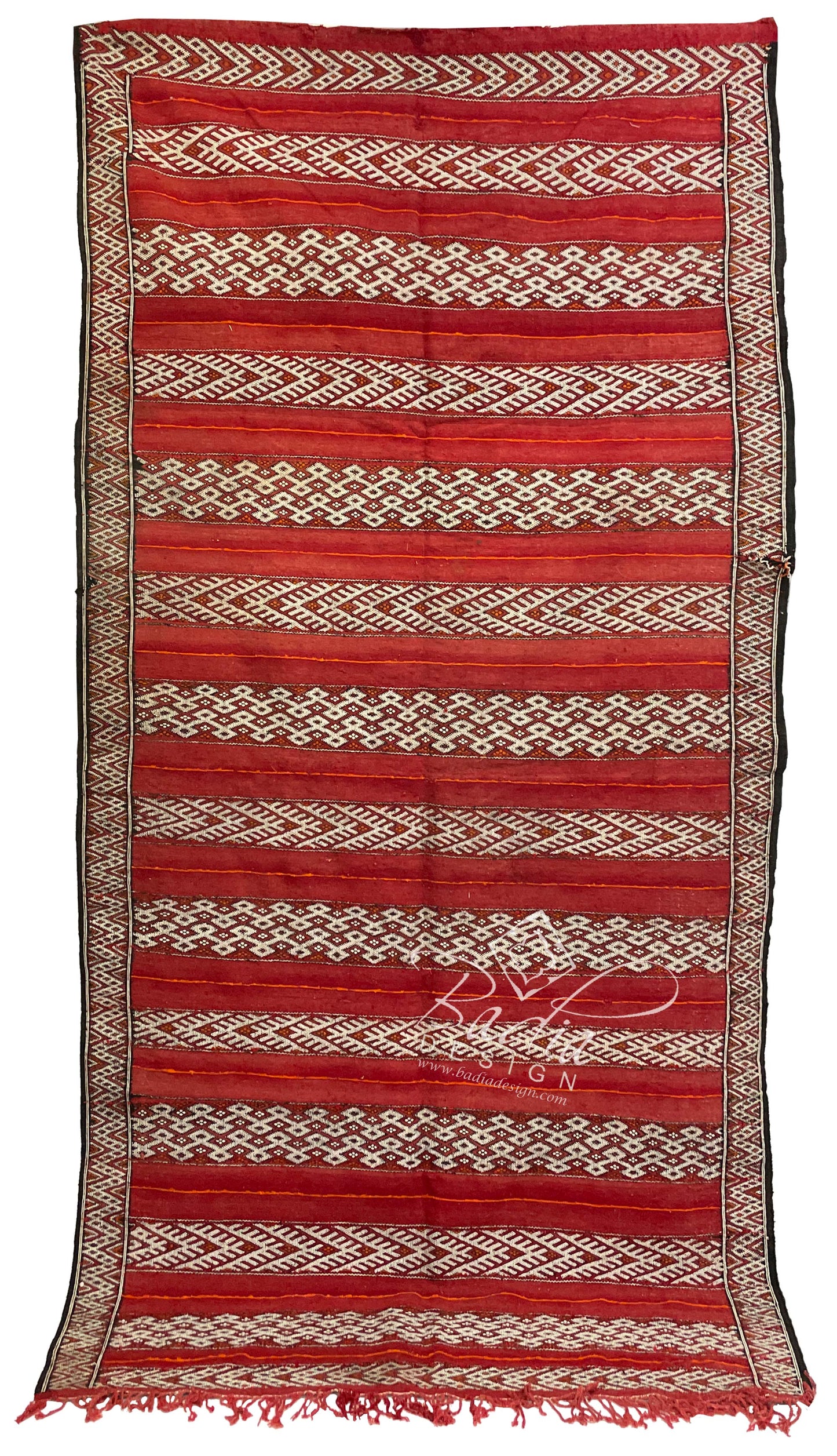 Red Handmade Moroccan Kilim Rug