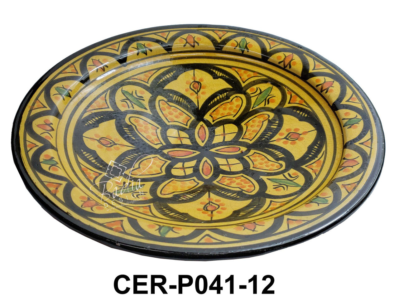 Large Hand Painted Ceramic Plate