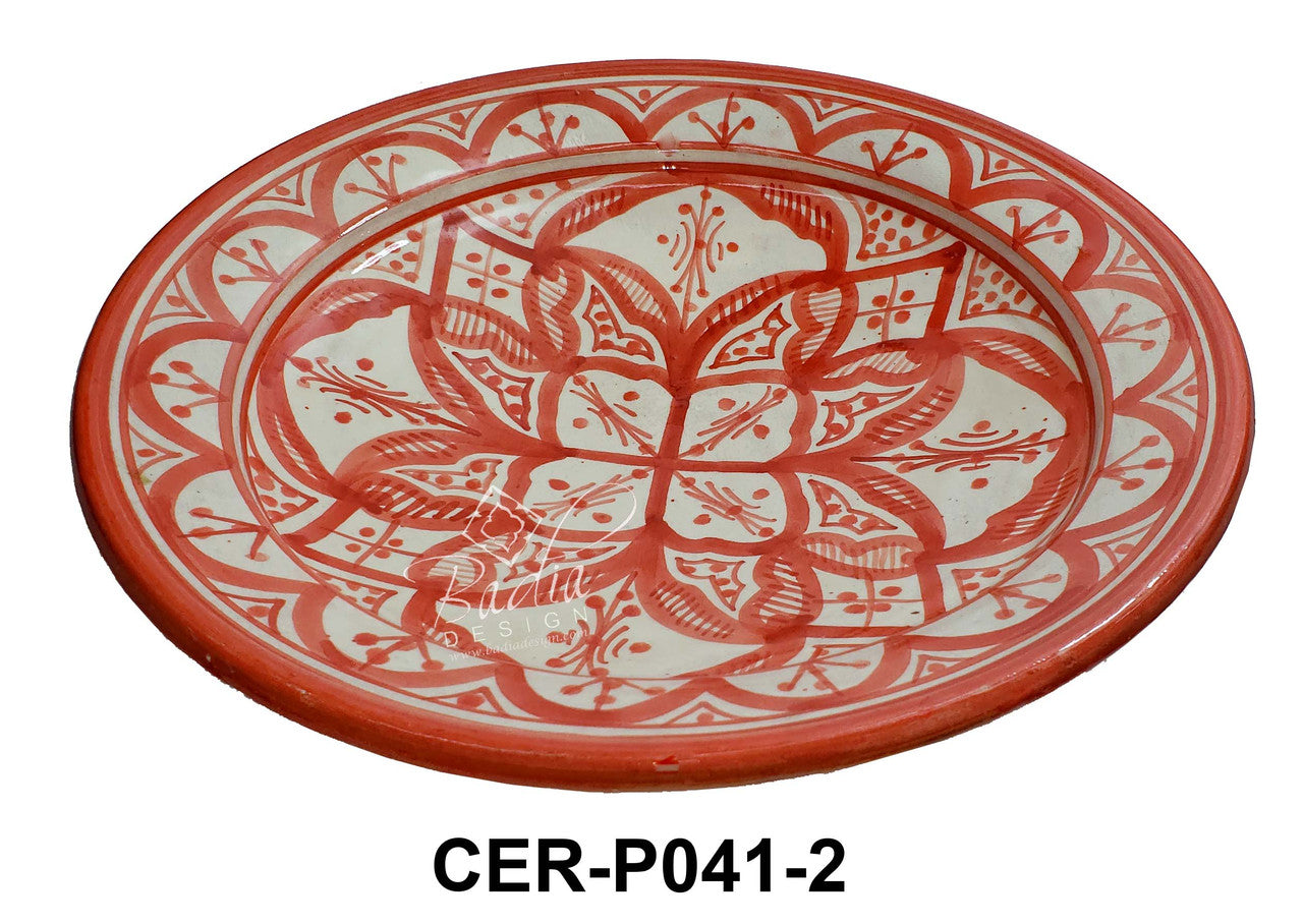 Large Hand Painted Ceramic Plate
