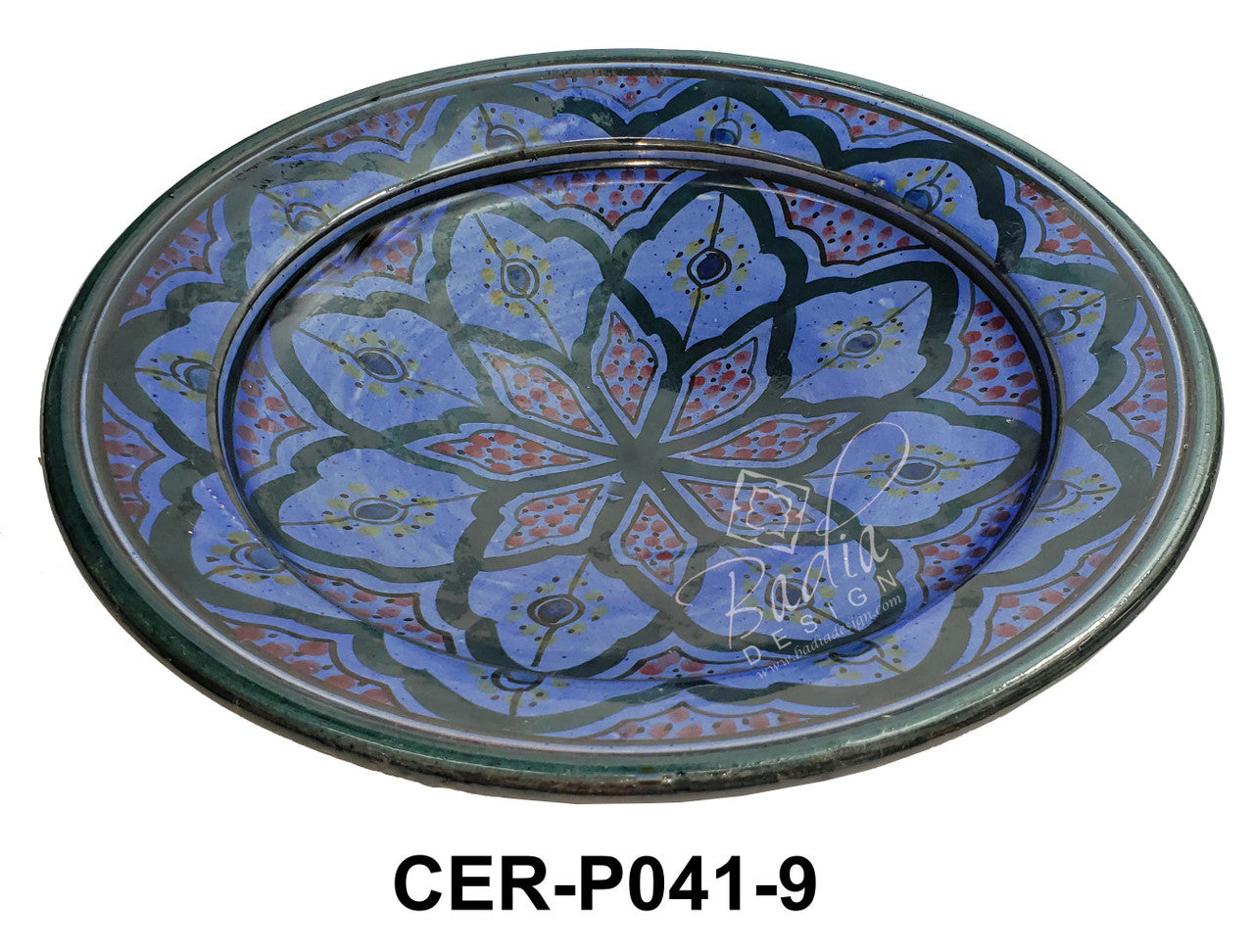 Large Hand Painted Ceramic Plate