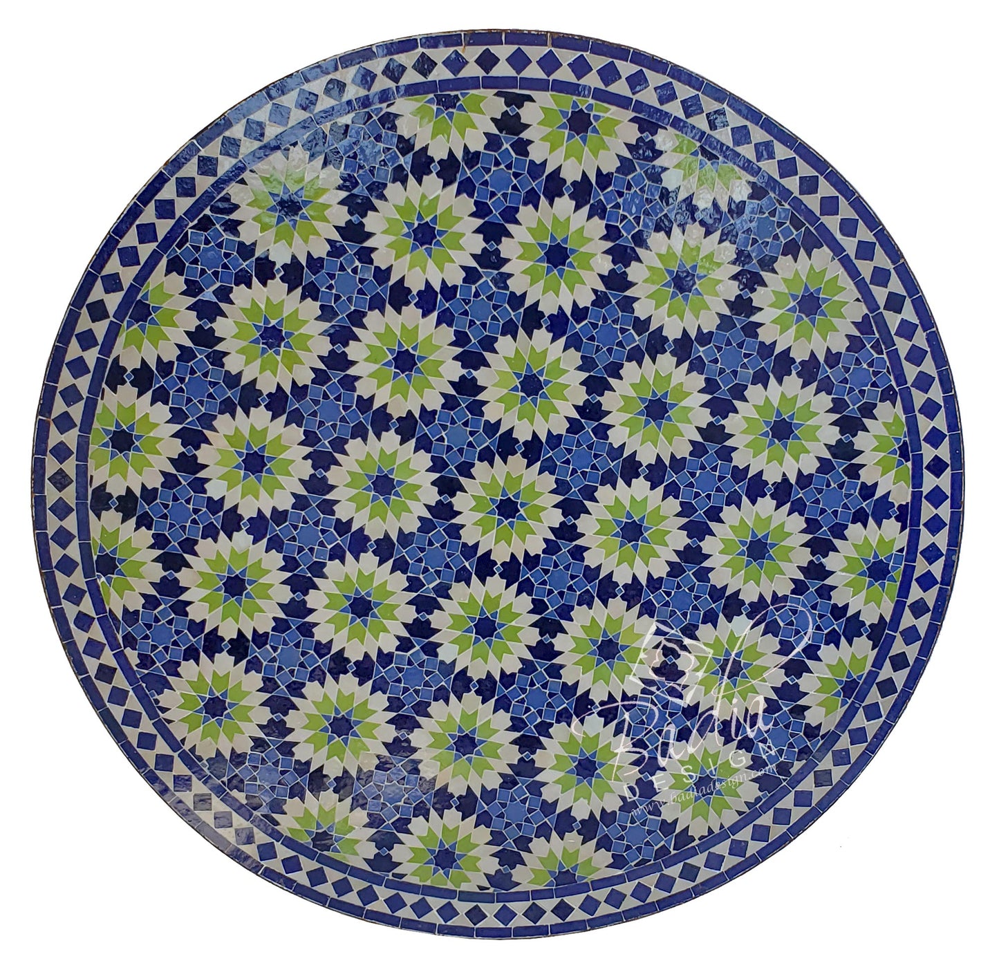 Intricately Designed Moroccan Mosaic Tile Table Top