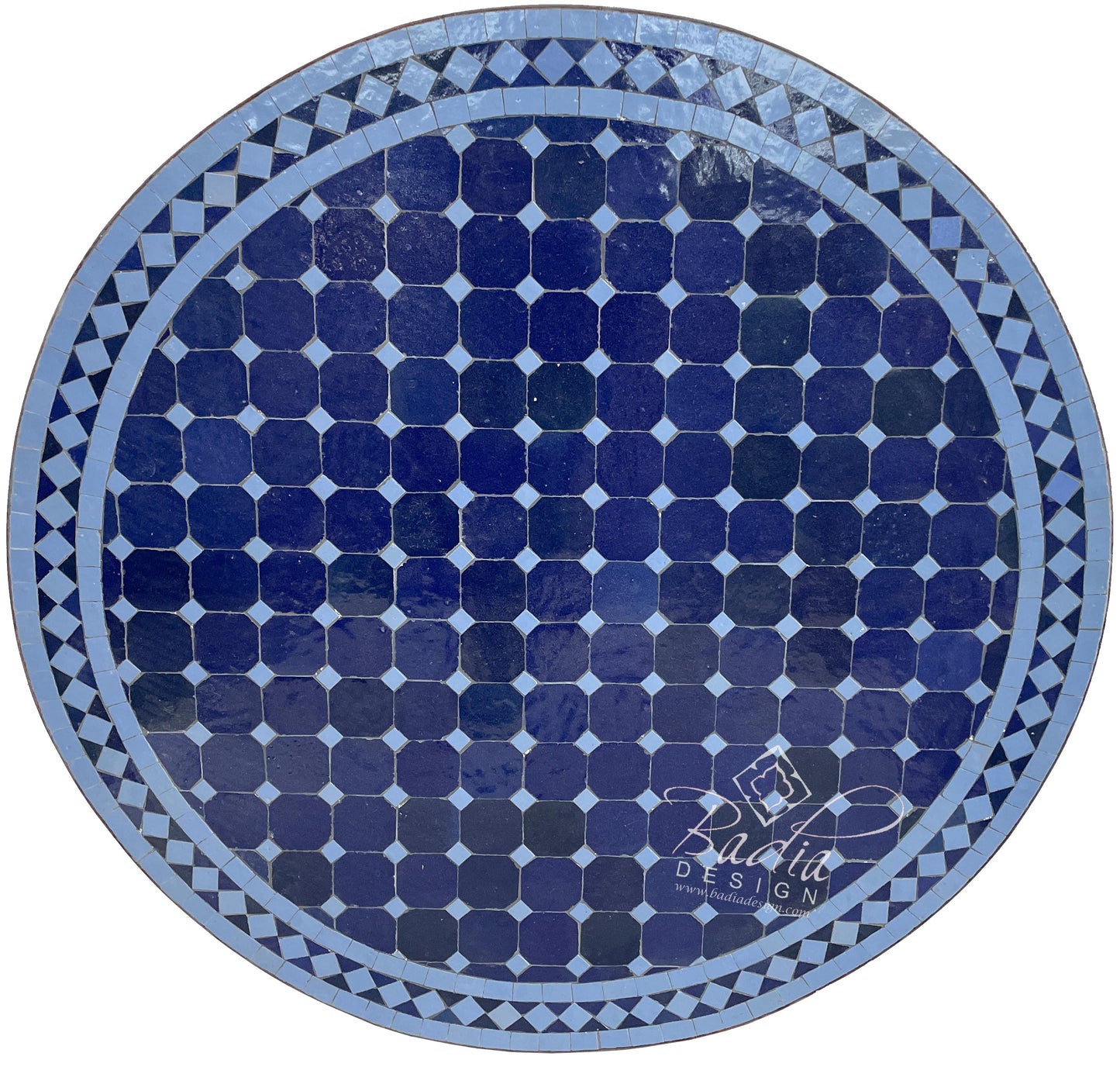 Blue Ceramic Tile Table Top
