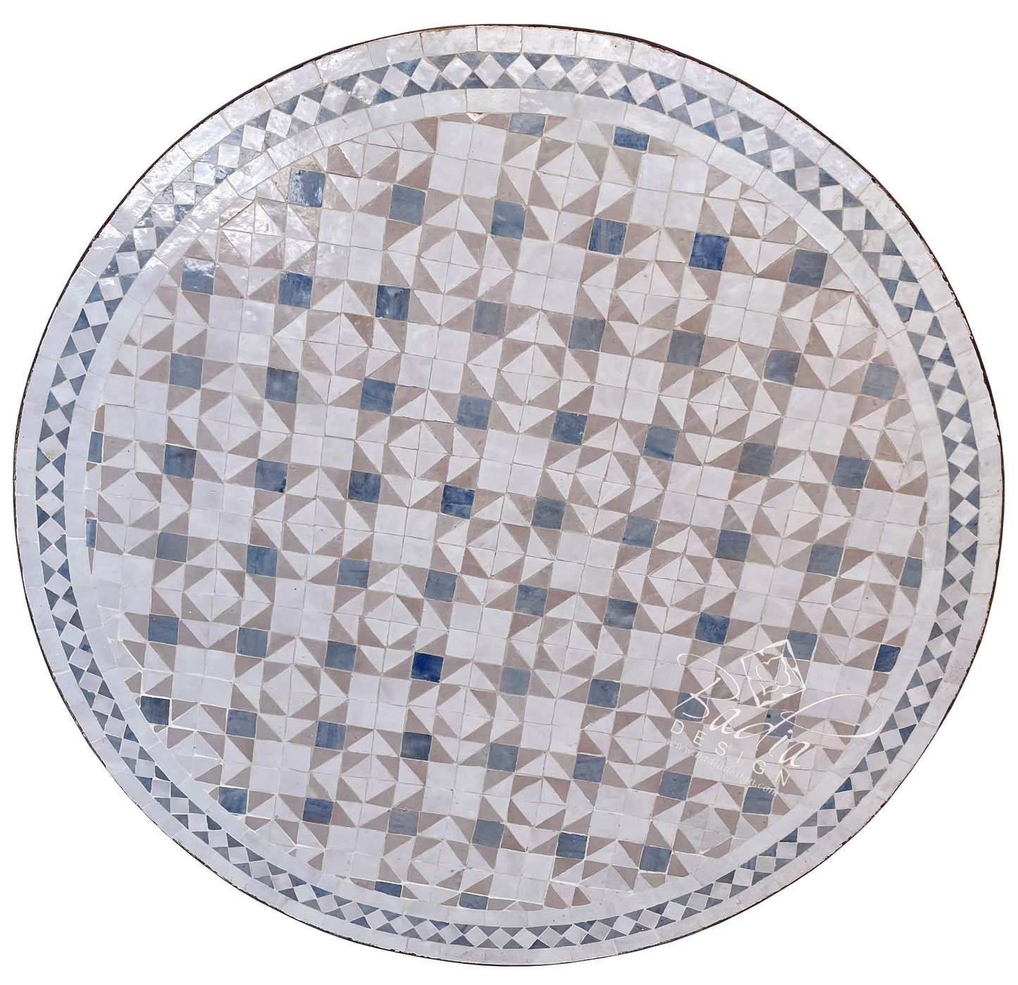 Round Moroccan Mosaic Tile Table Top