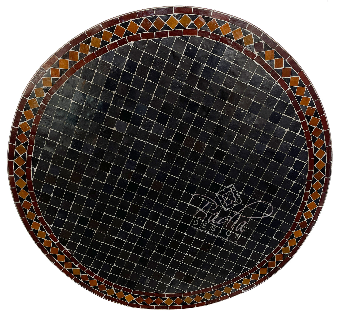 Round Moroccan Mosaic Tile Table Top
