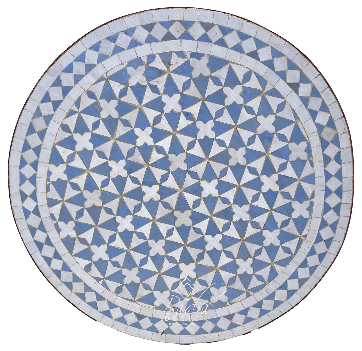 Multi-Color Round Tile Table Top