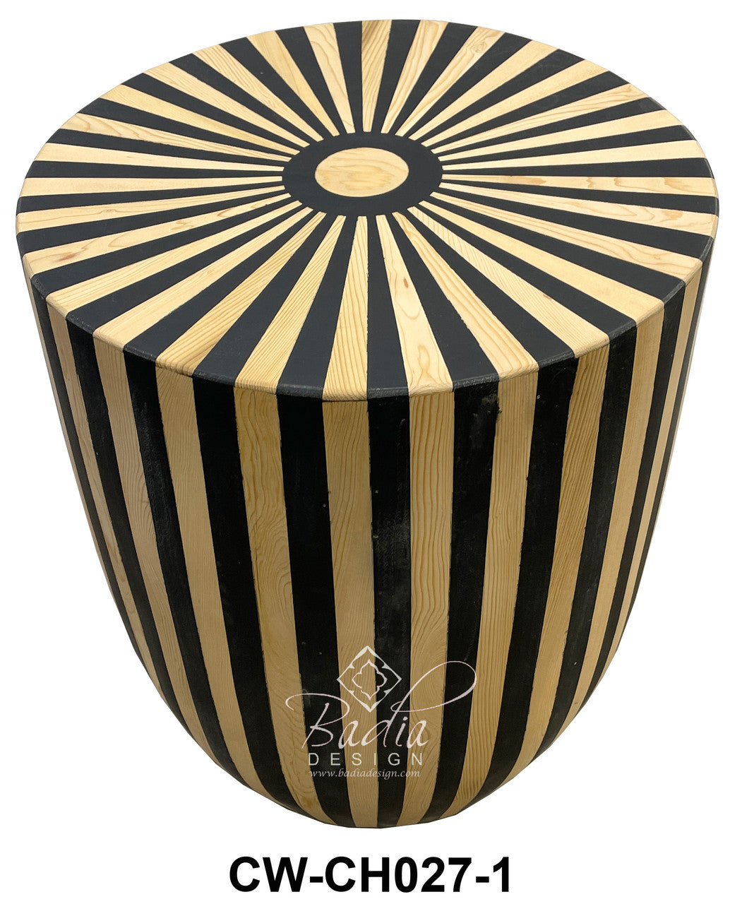Multi-Color Wooden Ottoman