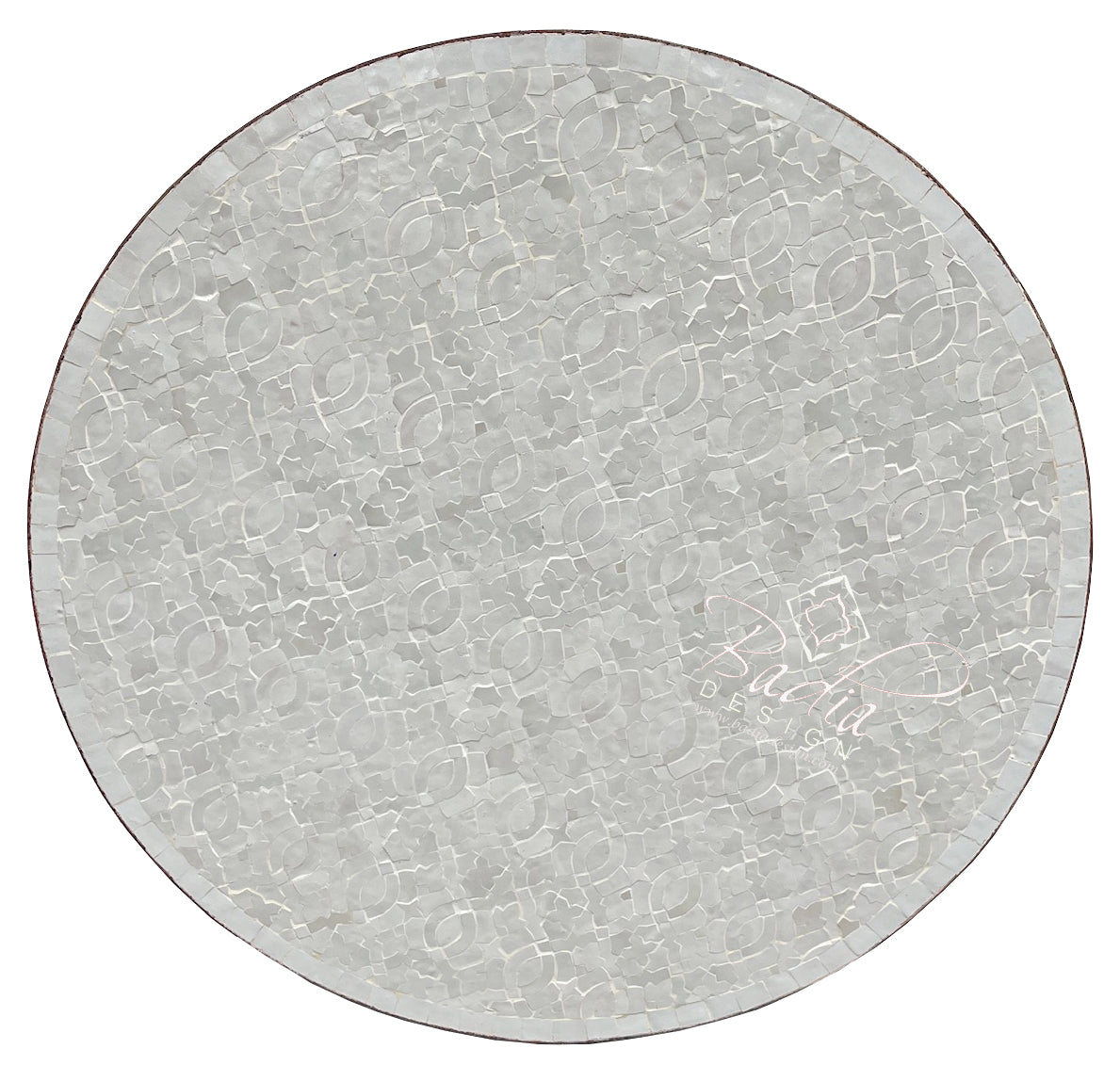 Off-White Mosaic Tile Table Top