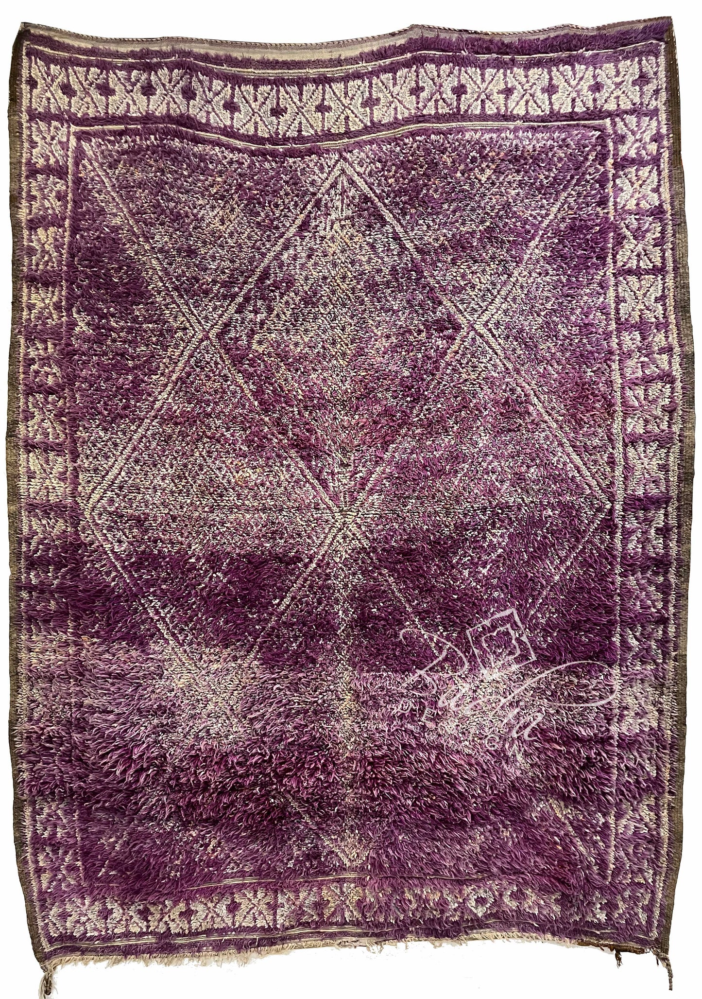 Moroccan Purple Vintage Hand Woven Rug