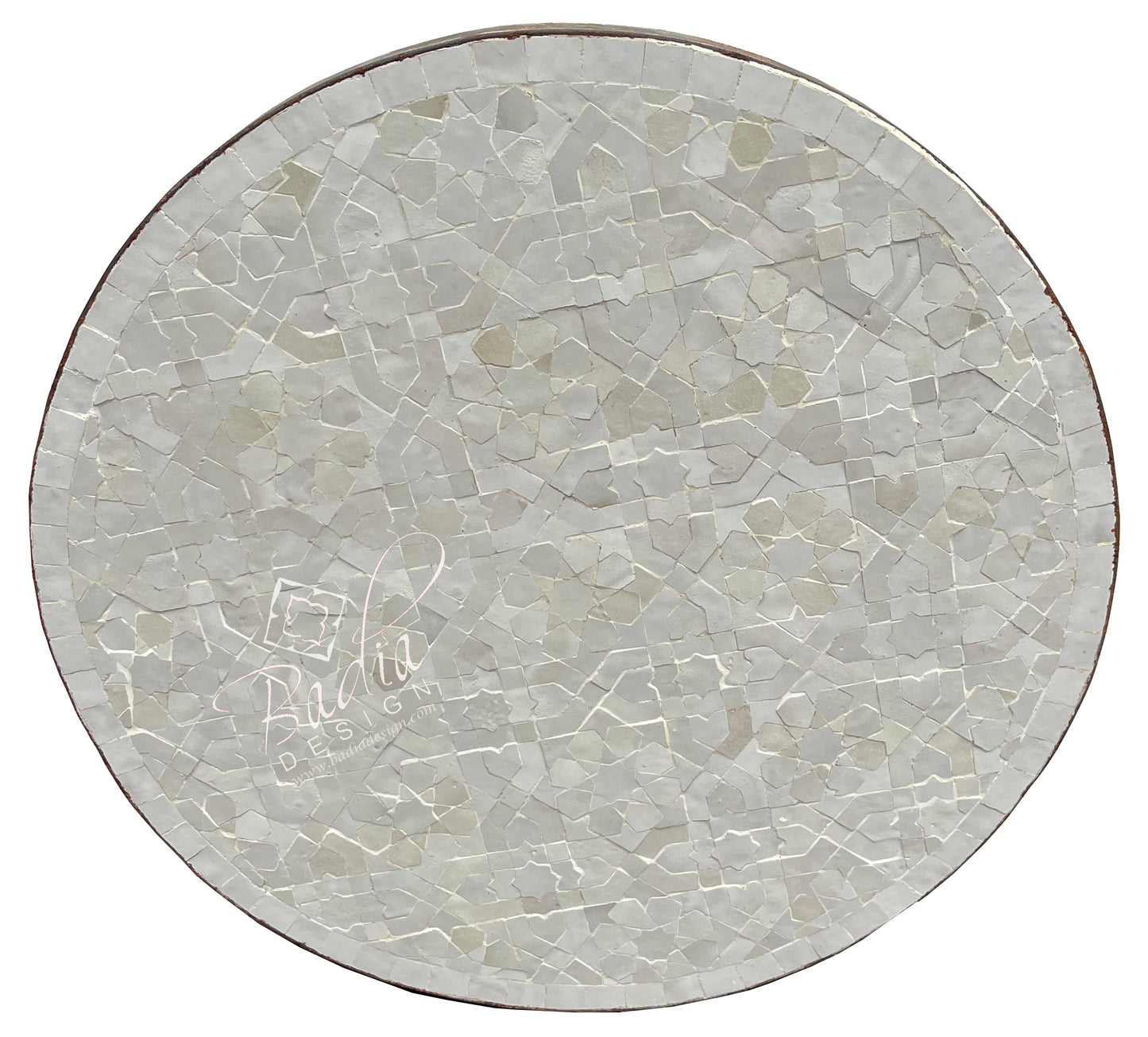 Round Off-White Tile Table Top