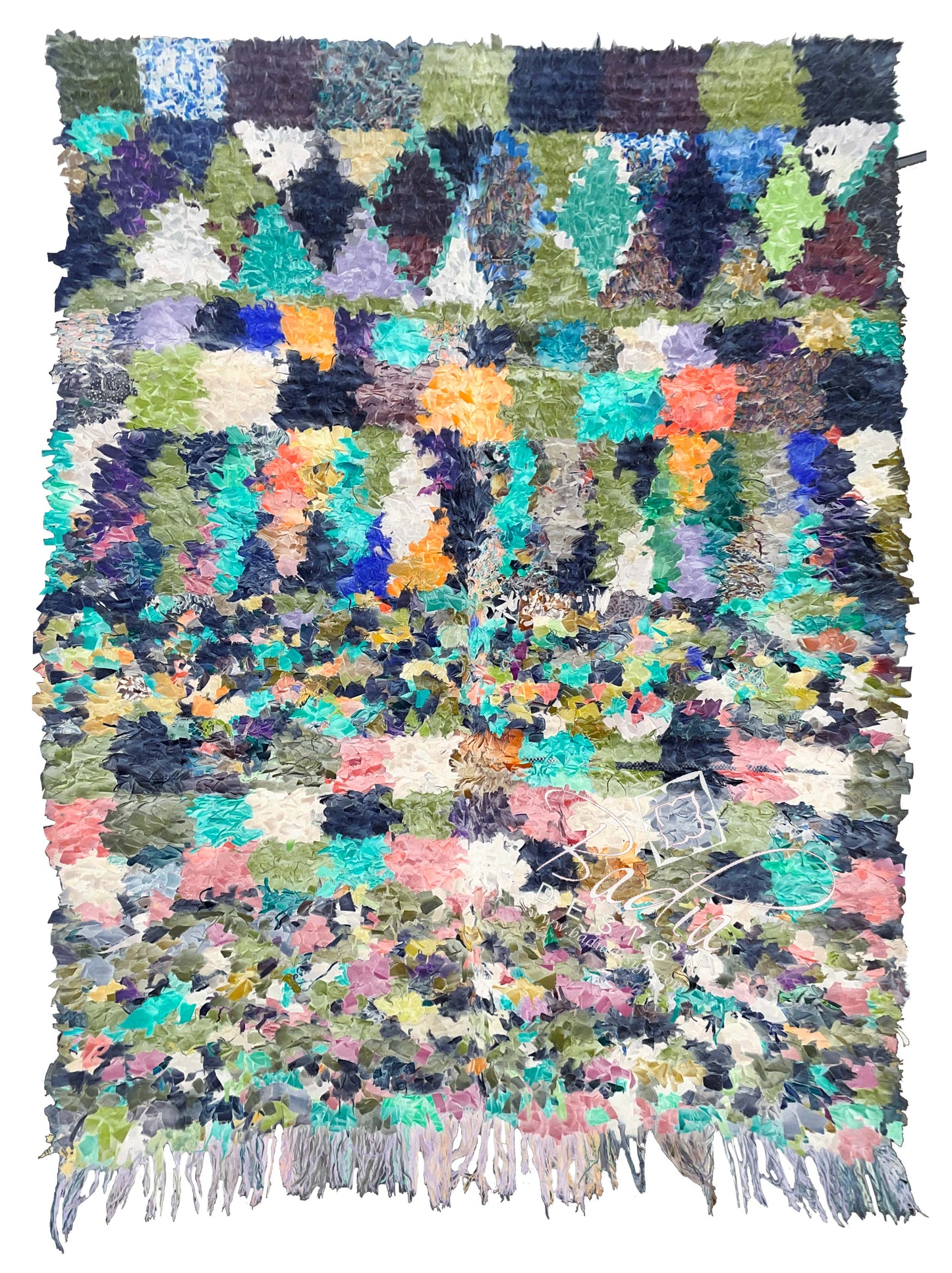 Medium Size Vivid Color Shaggy Rug