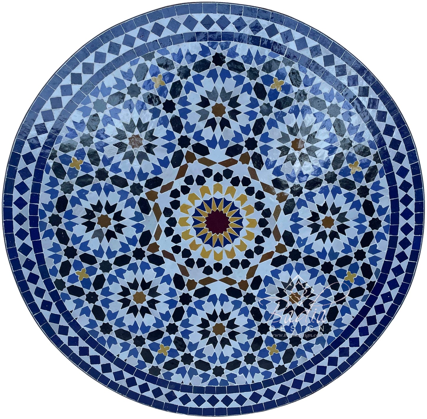 Intricately Designed Ceramic Tile Table Top