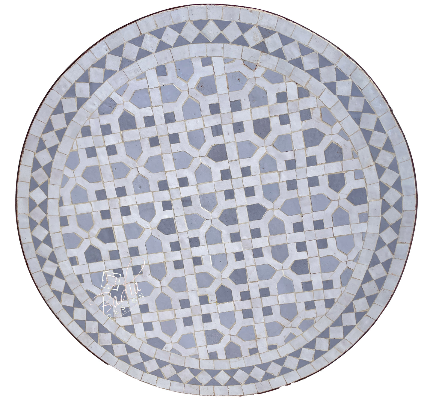 Multi-Color Round Tile Table Top