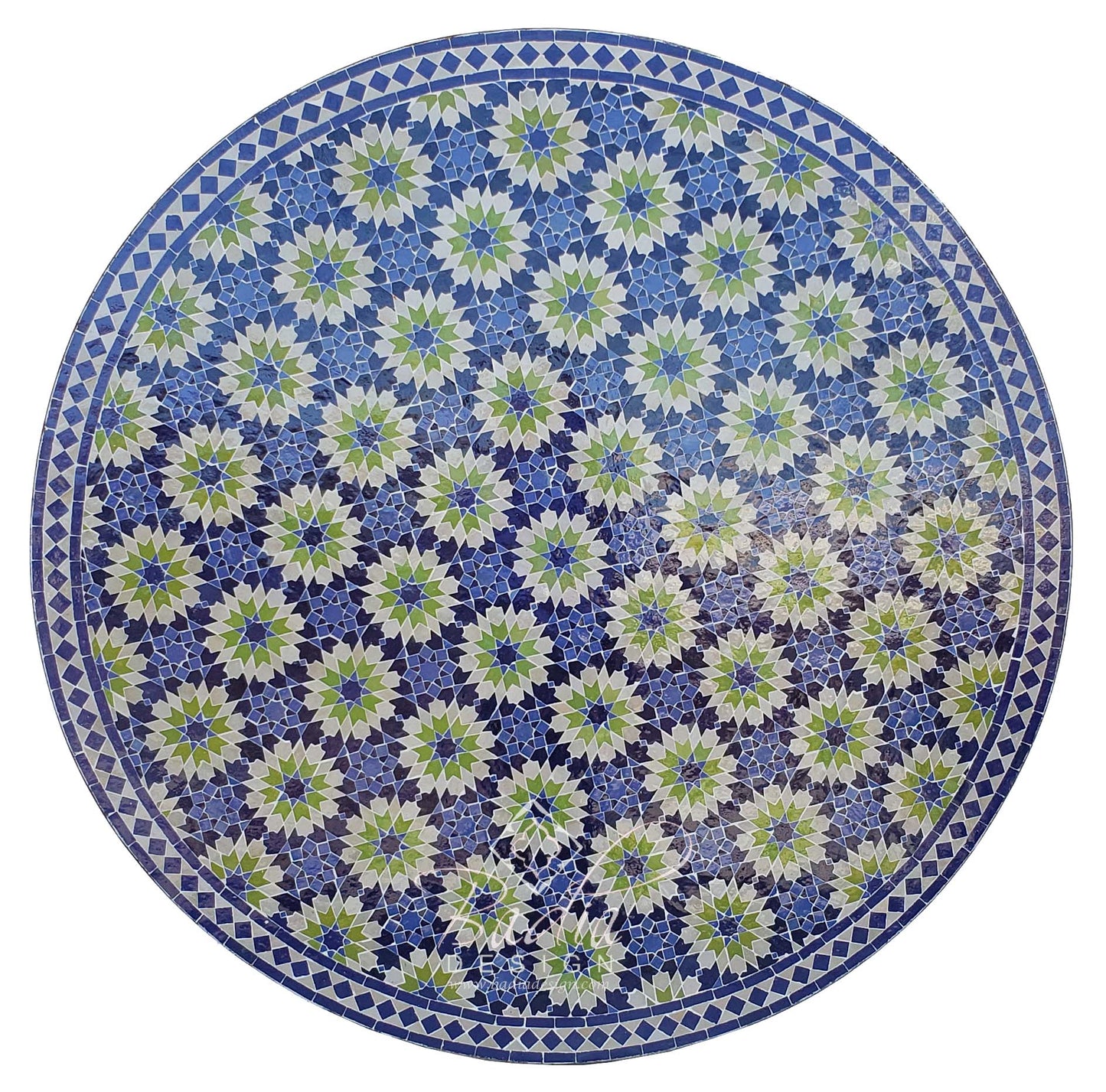 Intricately Designed Moroccan Mosaic Tile Table Top
