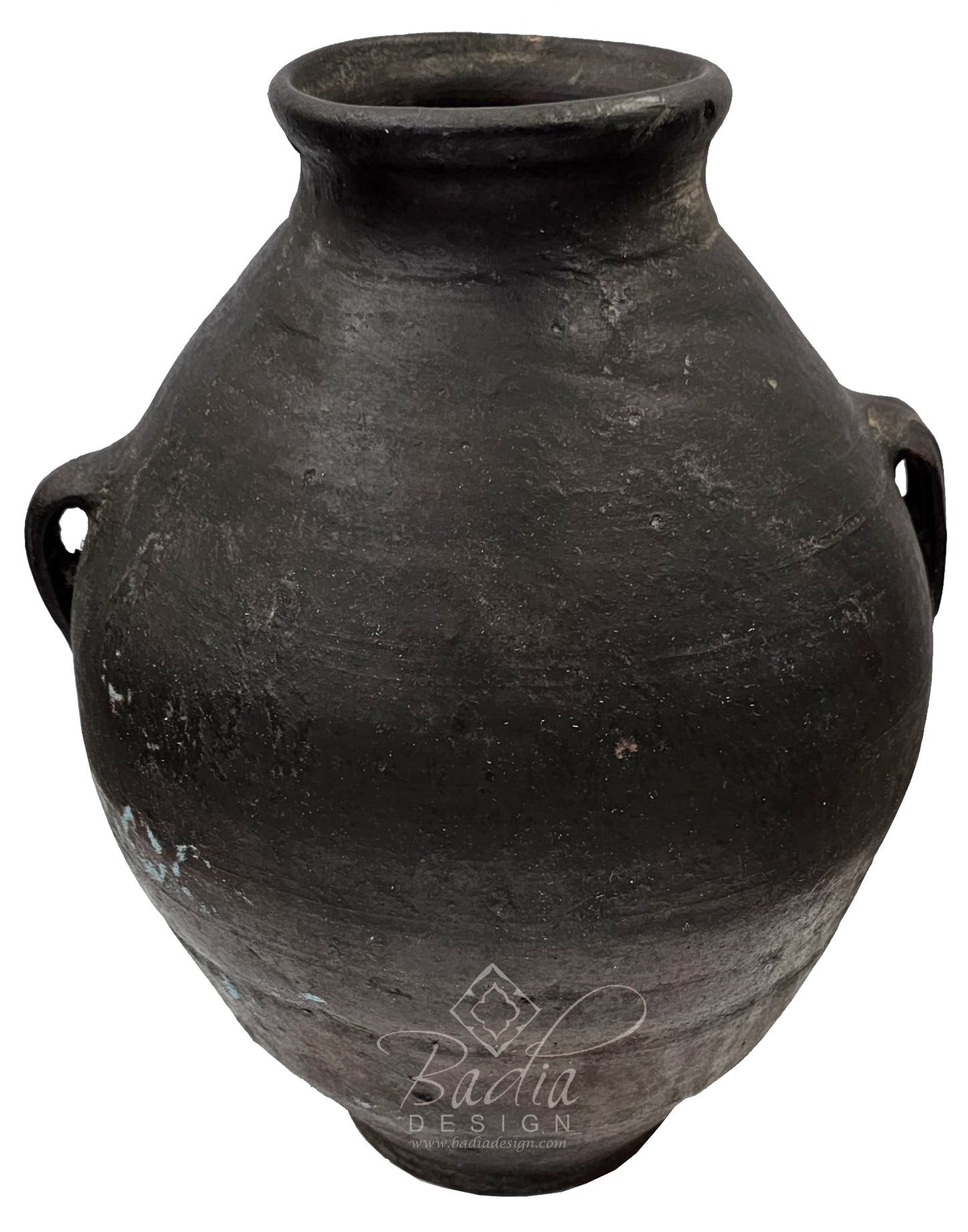 Moroccan Vintage Dark Brown Ceramic Vase
