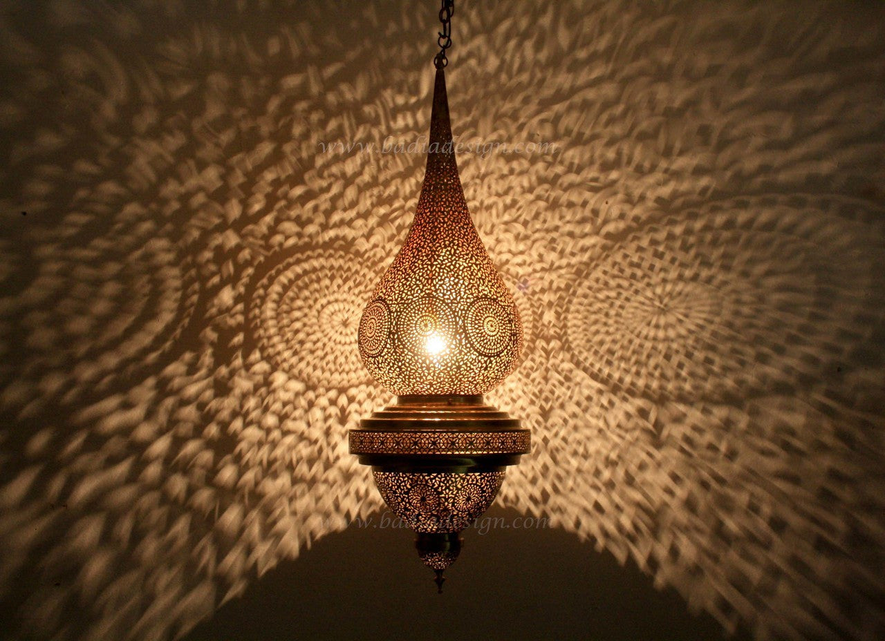 Hand Punched Brass Chandelier