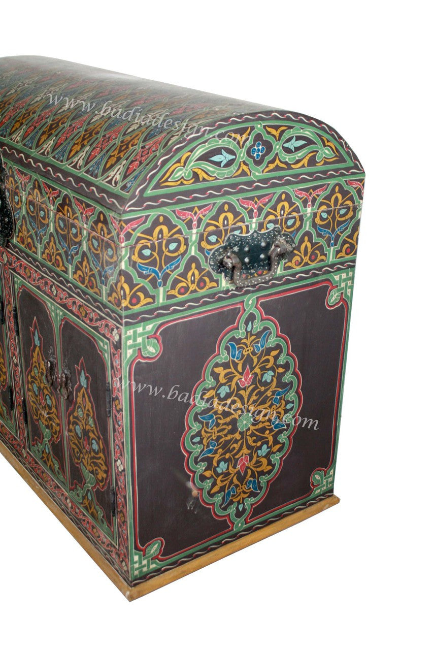 Hand Painted Cedar Wood Trunk
