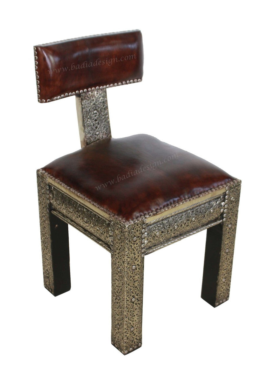Embossed Metal Premium Leather Chair