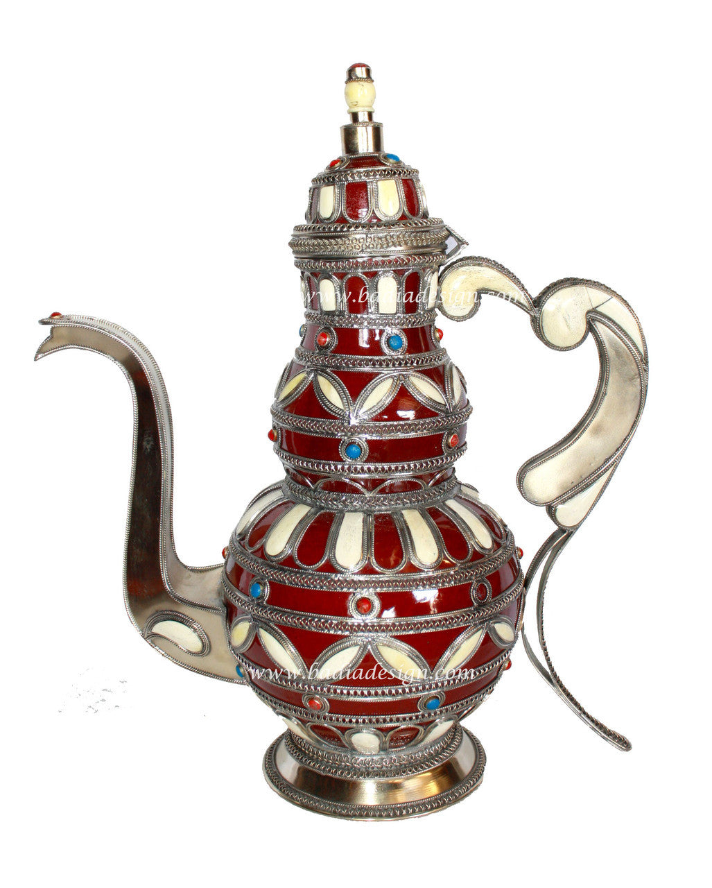 Decorative Metal and Ceramic Teapot