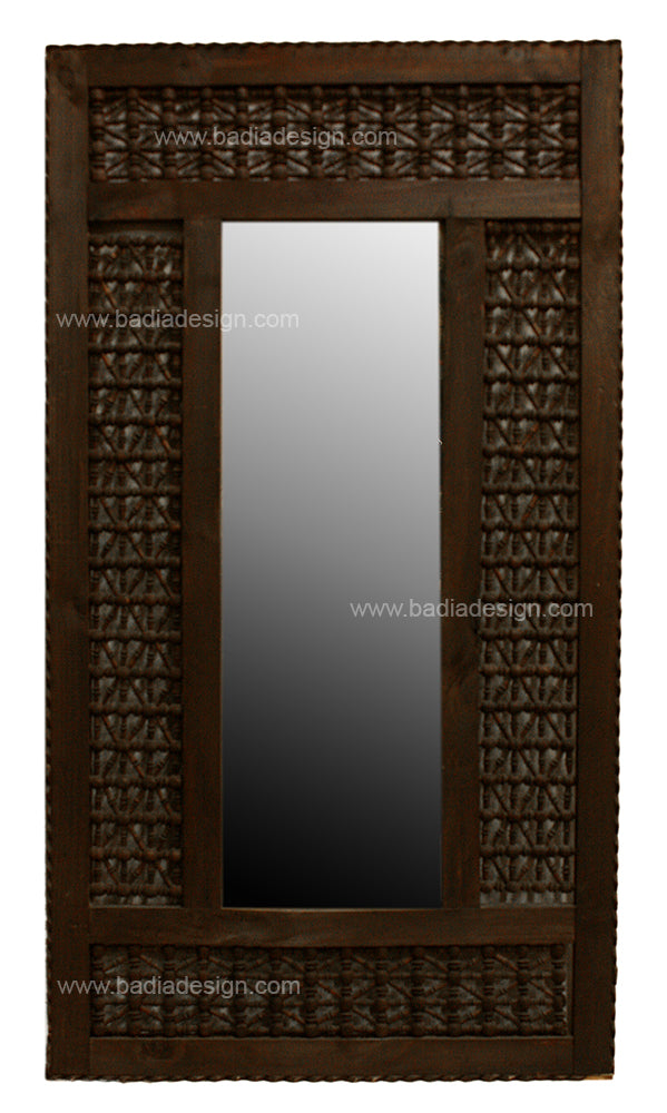Moucharabieh Carved Wooden Mirror