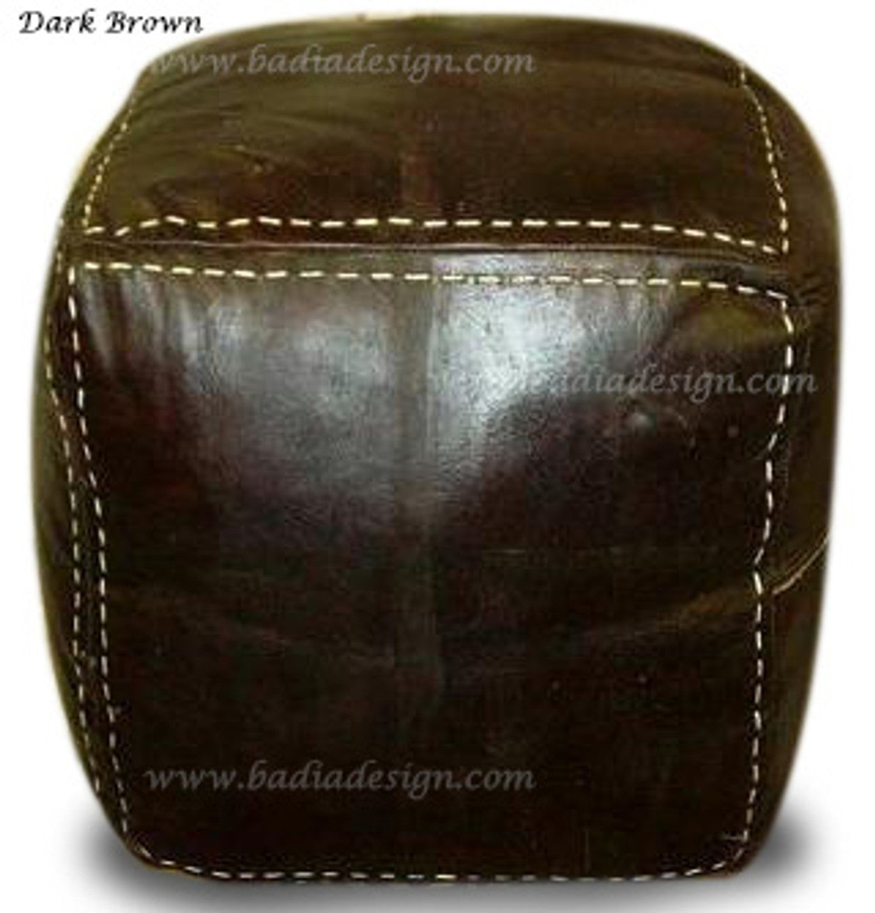 Moroccan Square Leather Ottoman