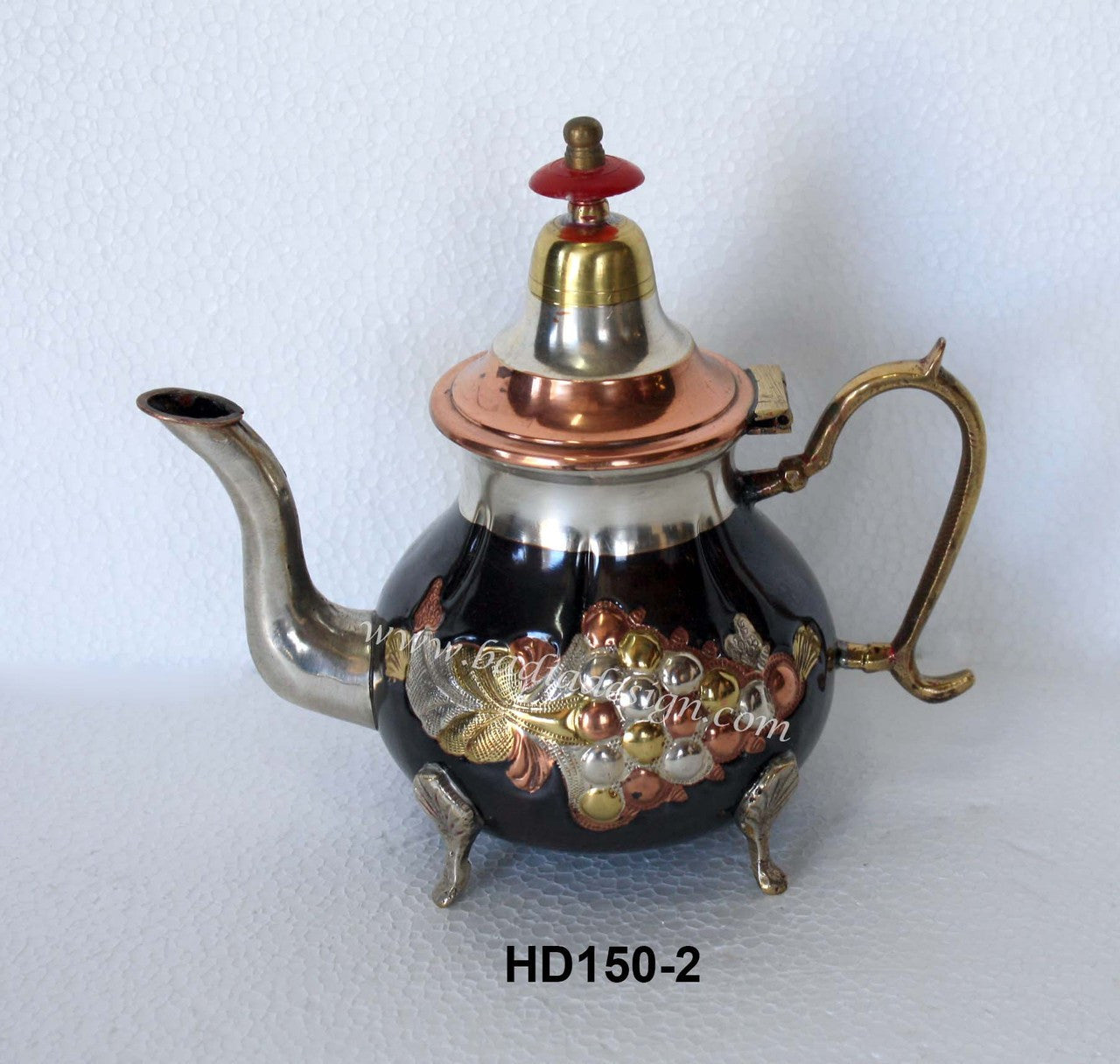 Moroccan Brass and Silver Teapot