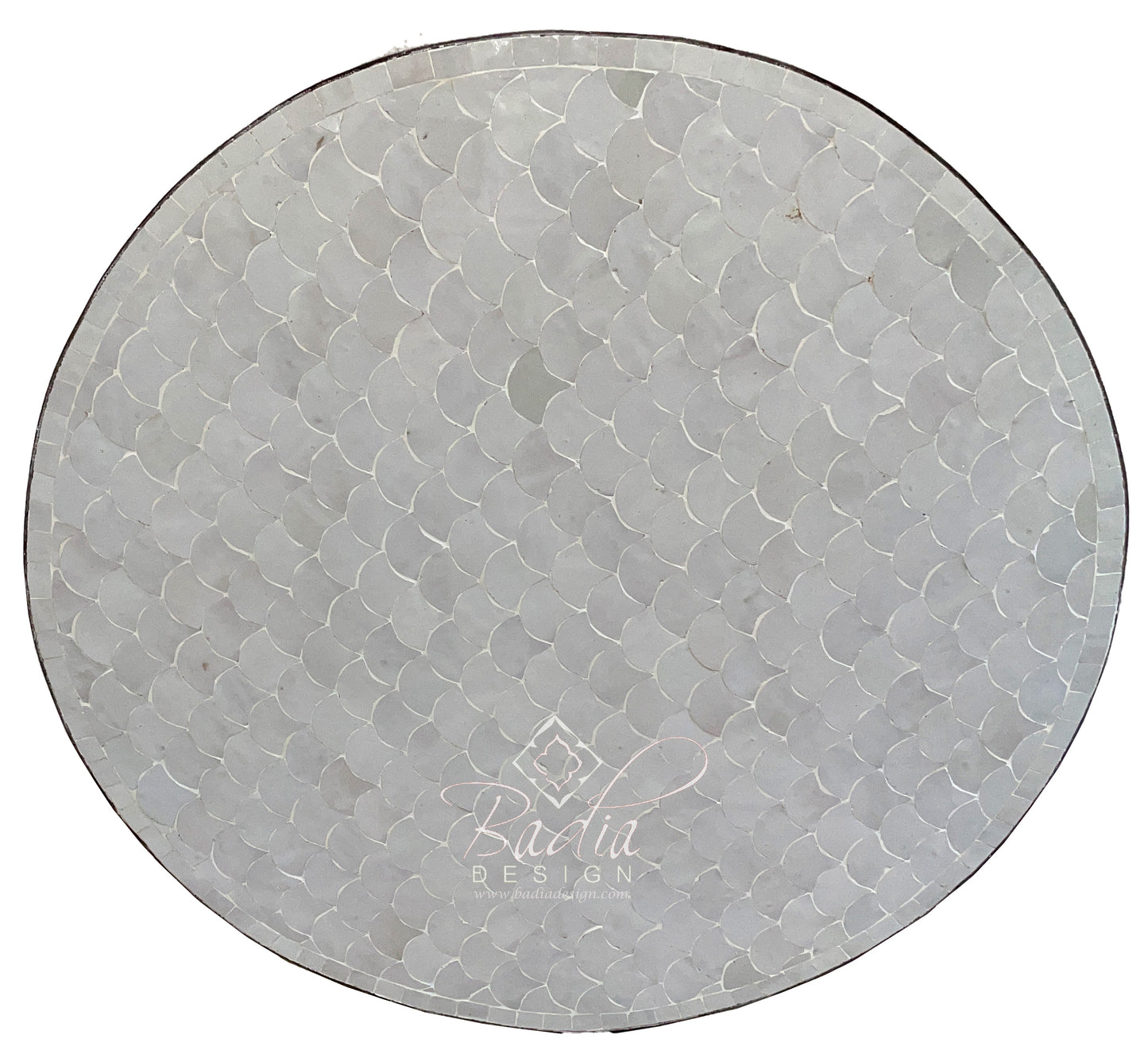 Off White Mosaic Tile Table Top