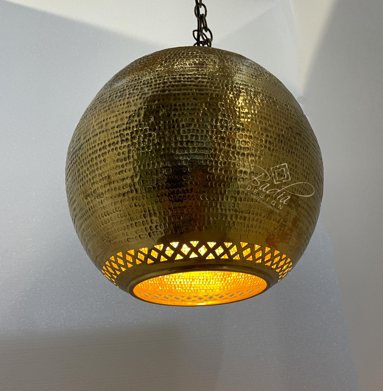 Intricate Hand Forged Brass Chandelier