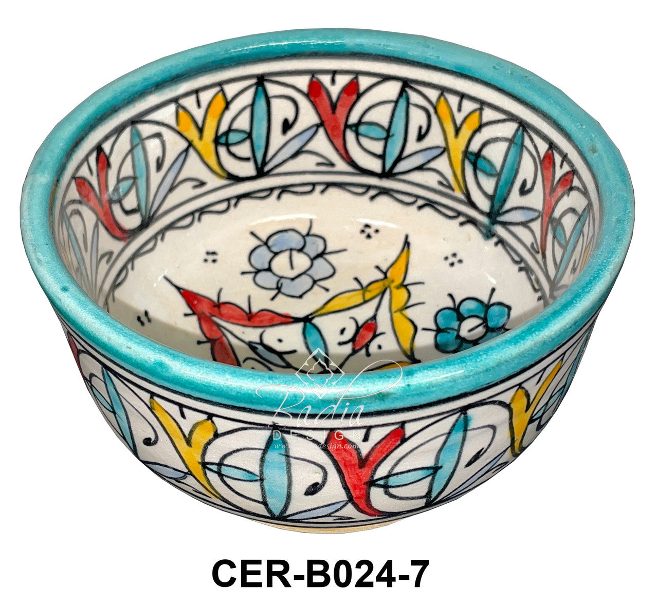 Multi-Color Hand Painted Ceramic Bowls