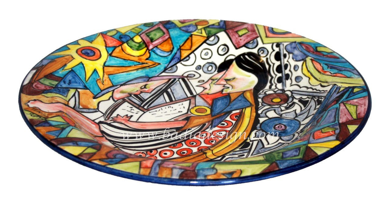 Decorative Hand Painted Ceramic Plate